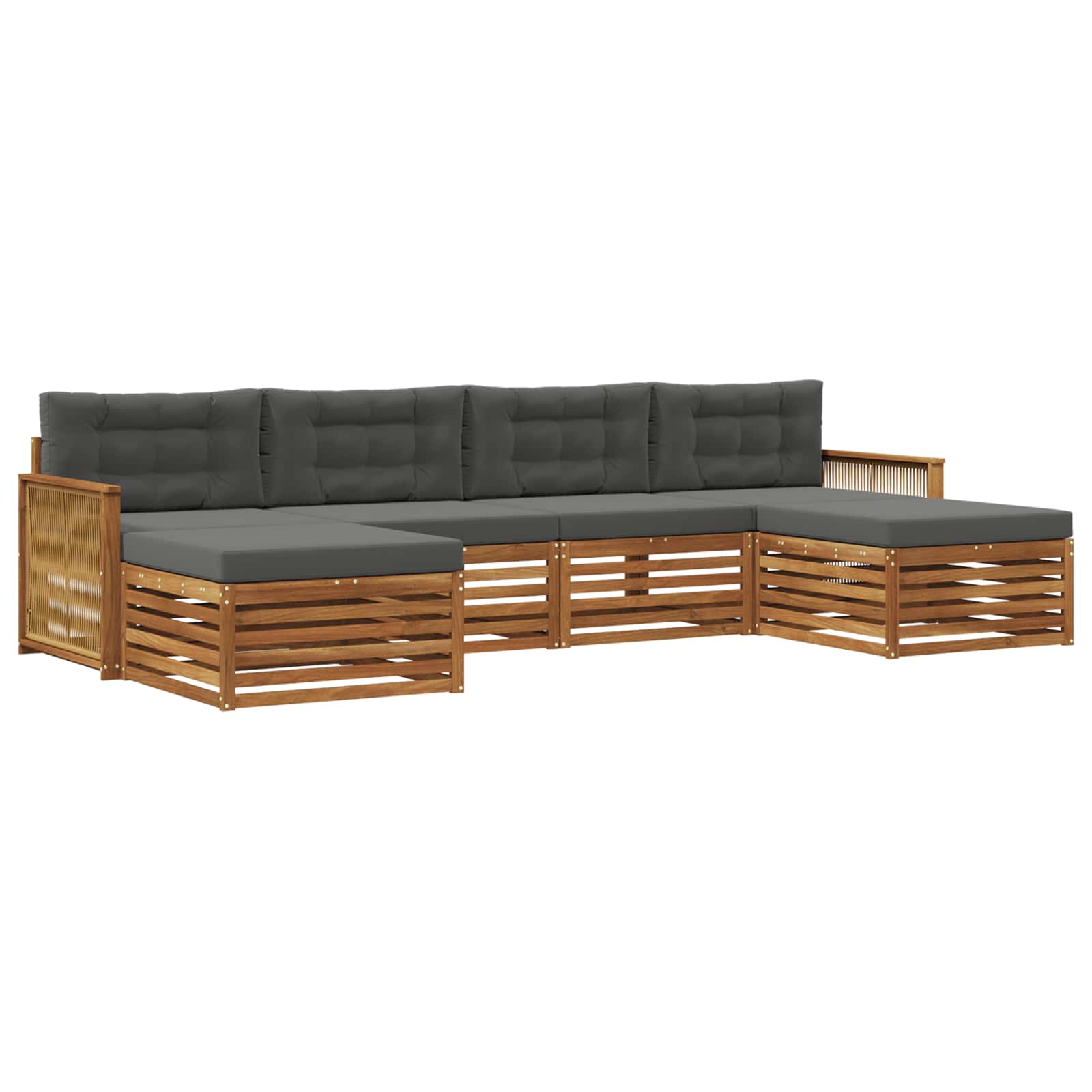 vidaXL Sofa-Sets 6 pcs Naturel Massief Acaciahout