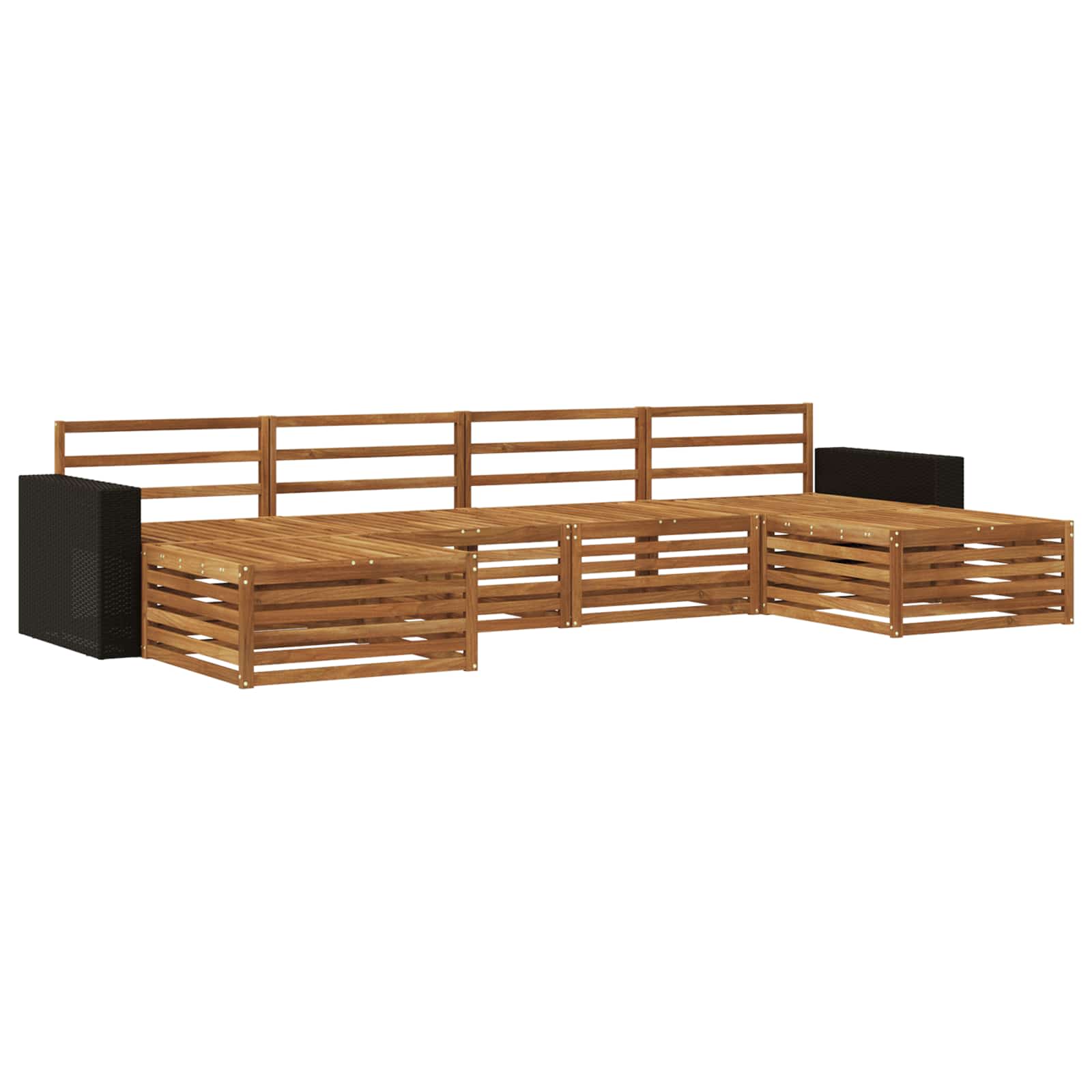 vidaXL Sofa-Sets 6 pcs Naturel Massief Acaciahout