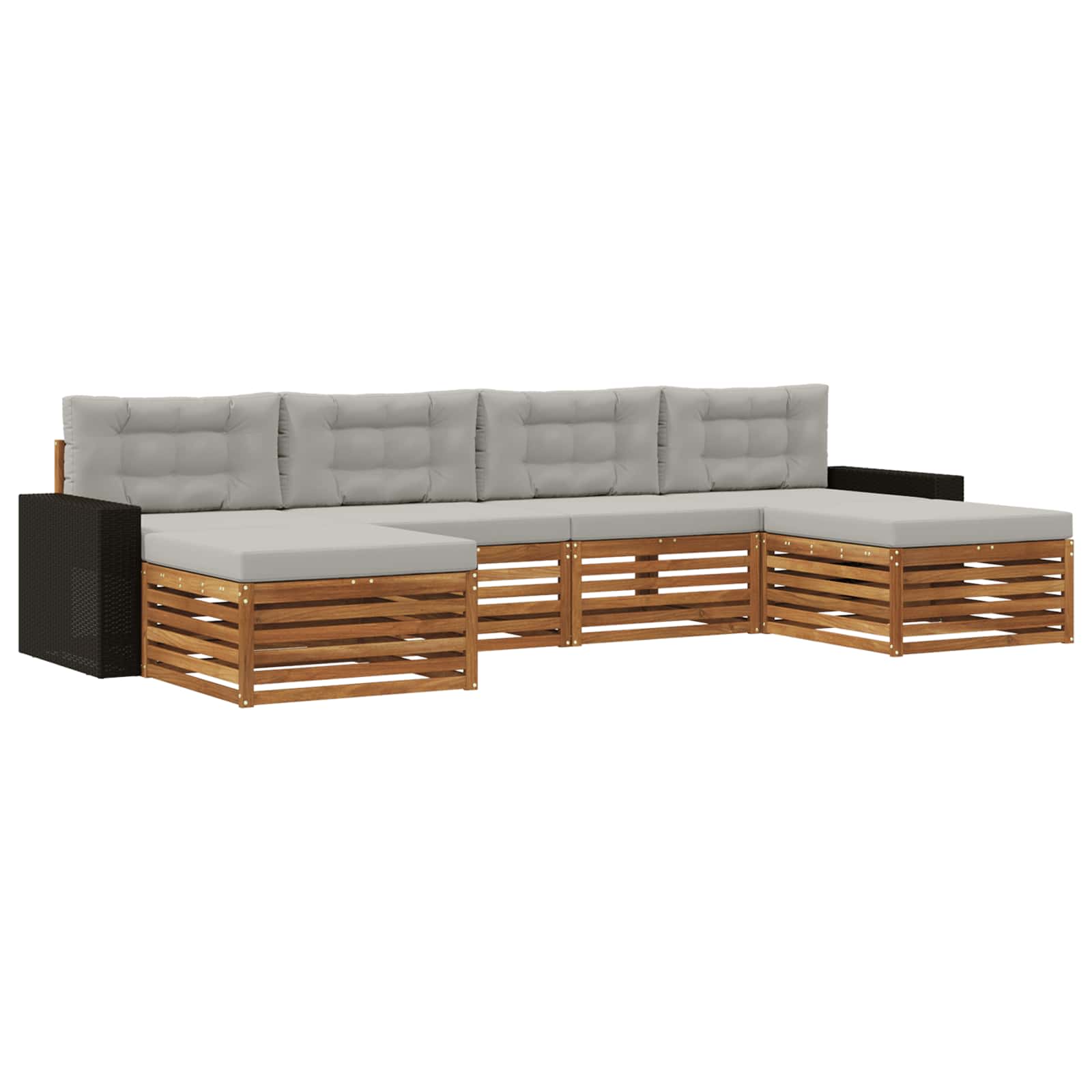 vidaXL Sofa-Sets 6 pcs Naturel Massief Acaciahout