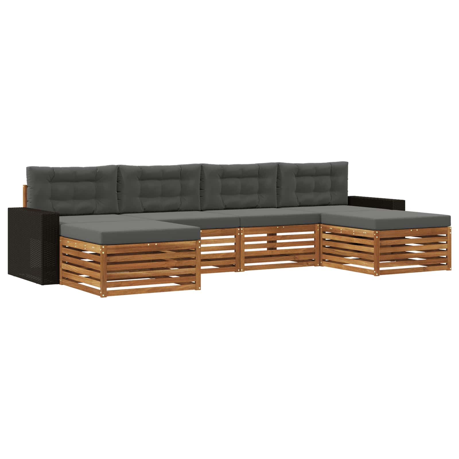 vidaXL Sofa-Sets 6 pcs Naturel Massief Acaciahout