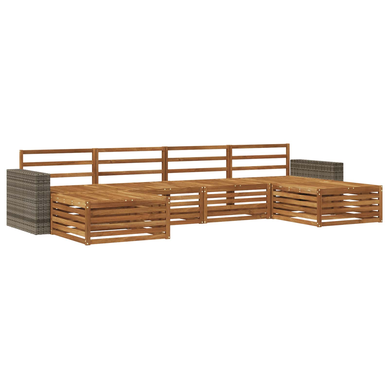 vidaXL Sofa-Sets 6 pcs Naturel Massief Acaciahout
