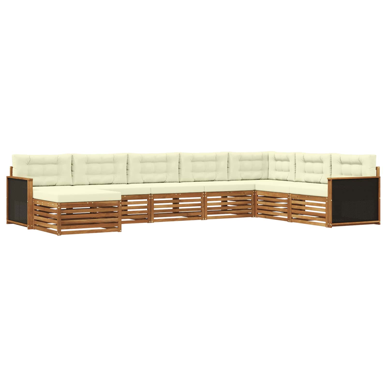 vidaXL Sofa-Sets 8 pcs Naturel Massief Acaciahout