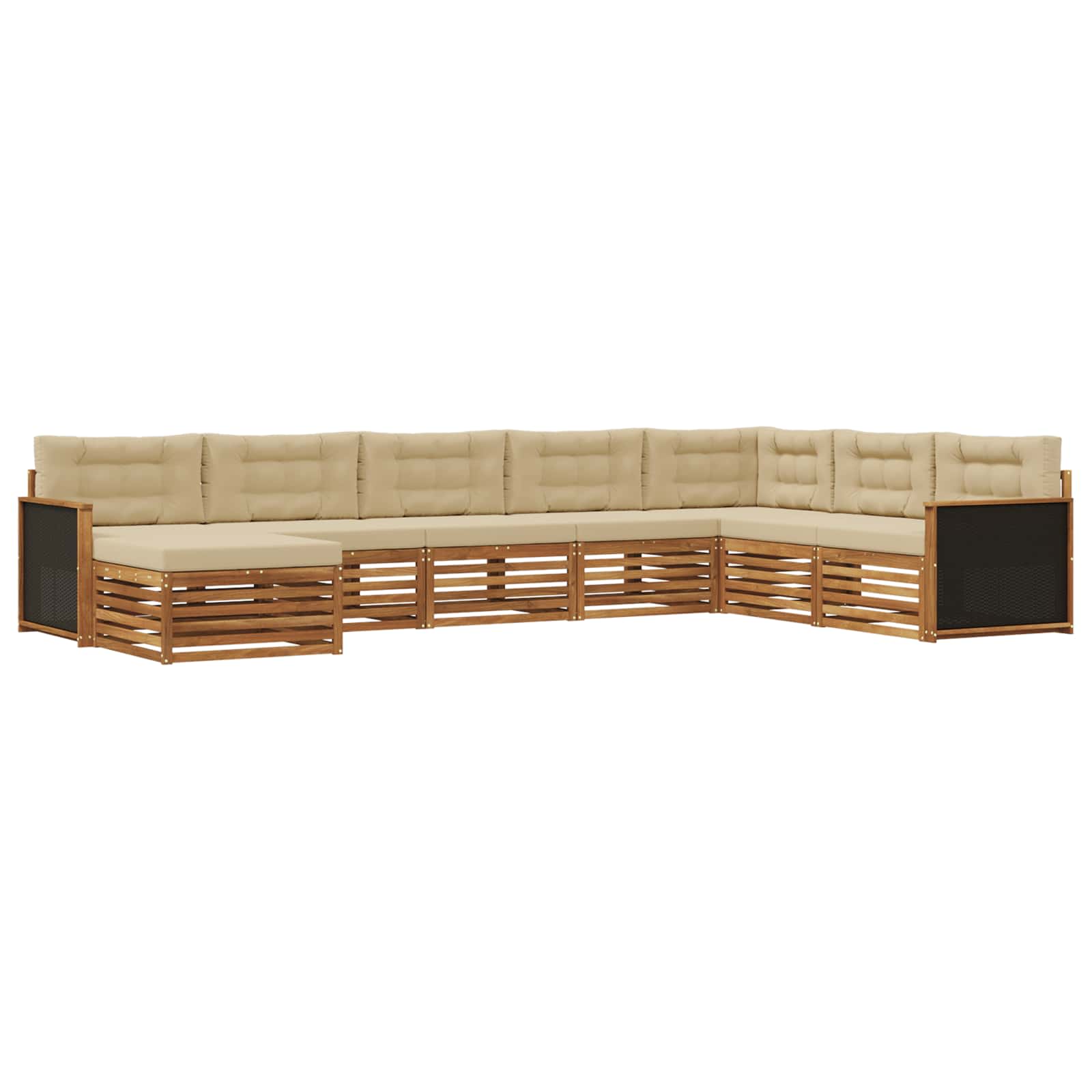 vidaXL Sofa-Sets 8 pcs Naturel Massief Acaciahout