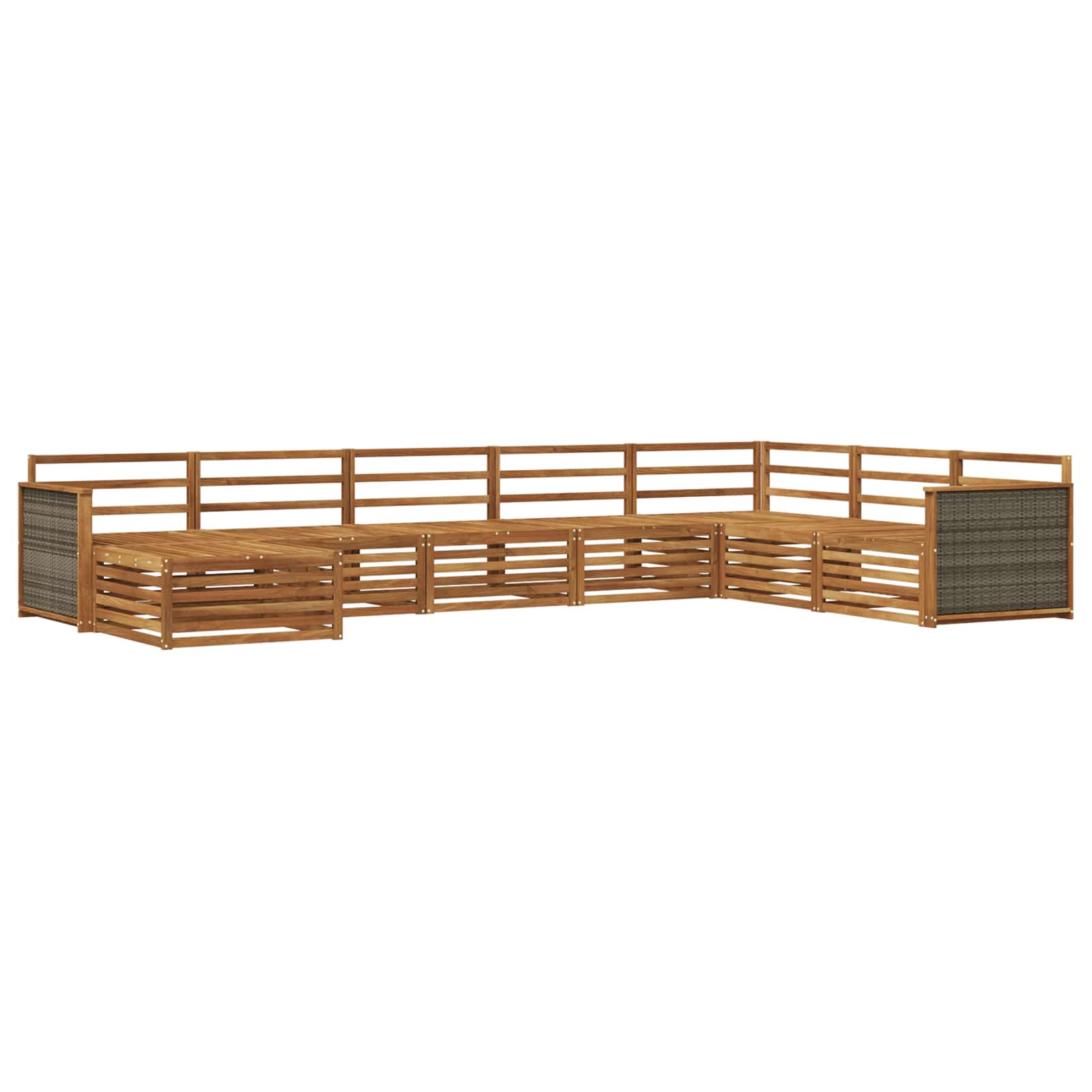 vidaXL Sofa-Sets 8 pcs Naturel Massief Acaciahout