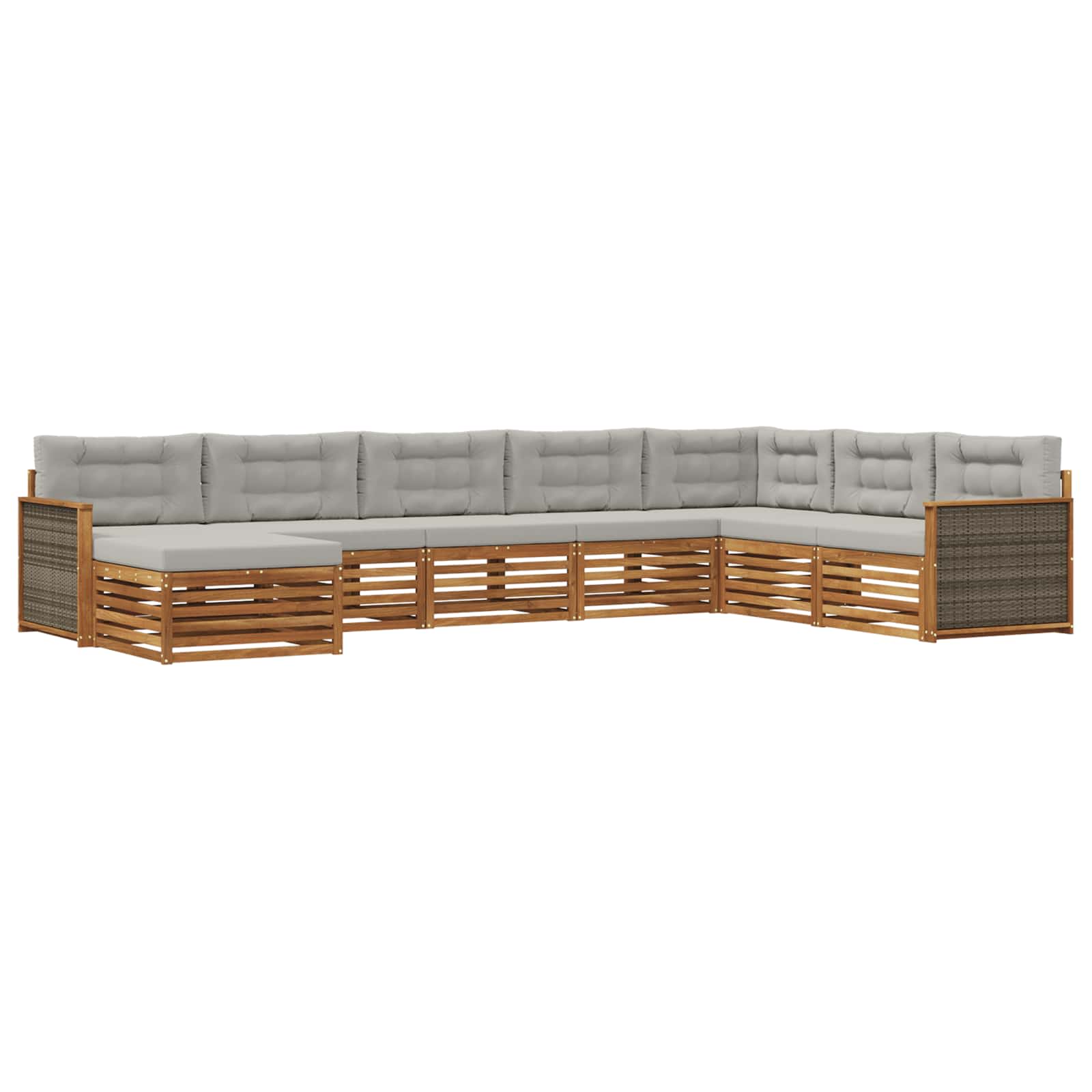 vidaXL Sofa-Sets 8 pcs Naturel Massief Acaciahout