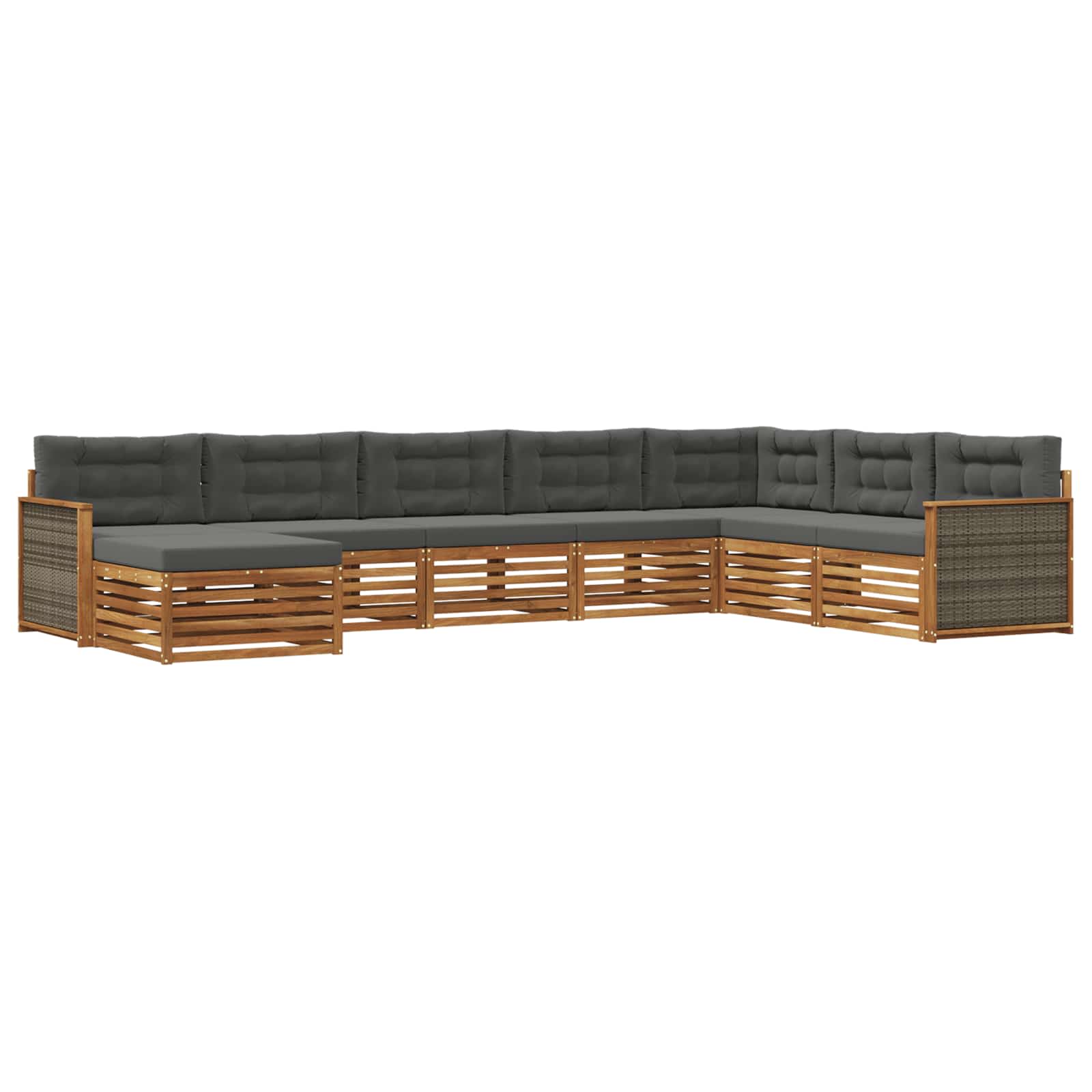 vidaXL Sofa-Sets 8 pcs Naturel Massief Acaciahout