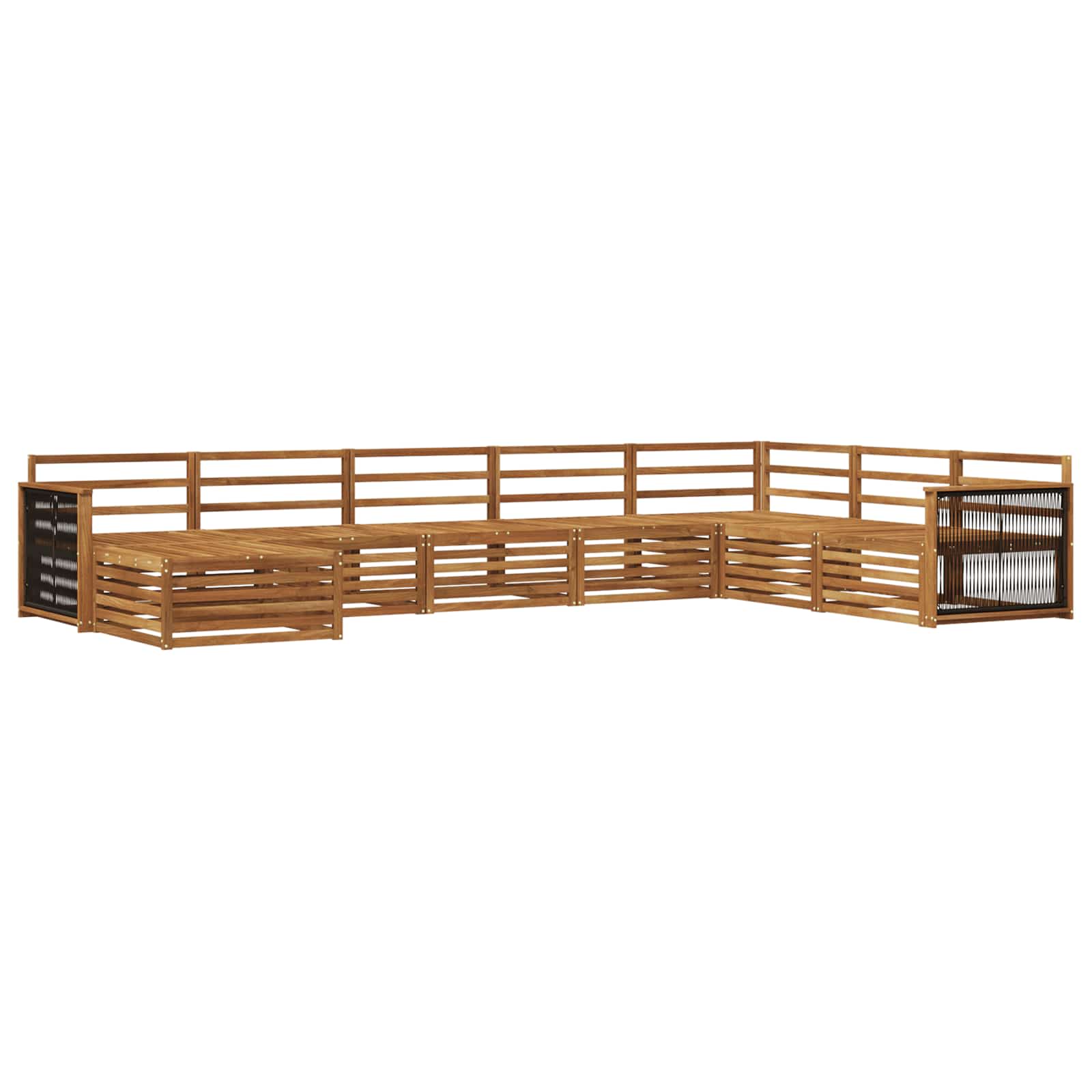 vidaXL Sofa-Sets 8 pcs Naturel Massief Acaciahout