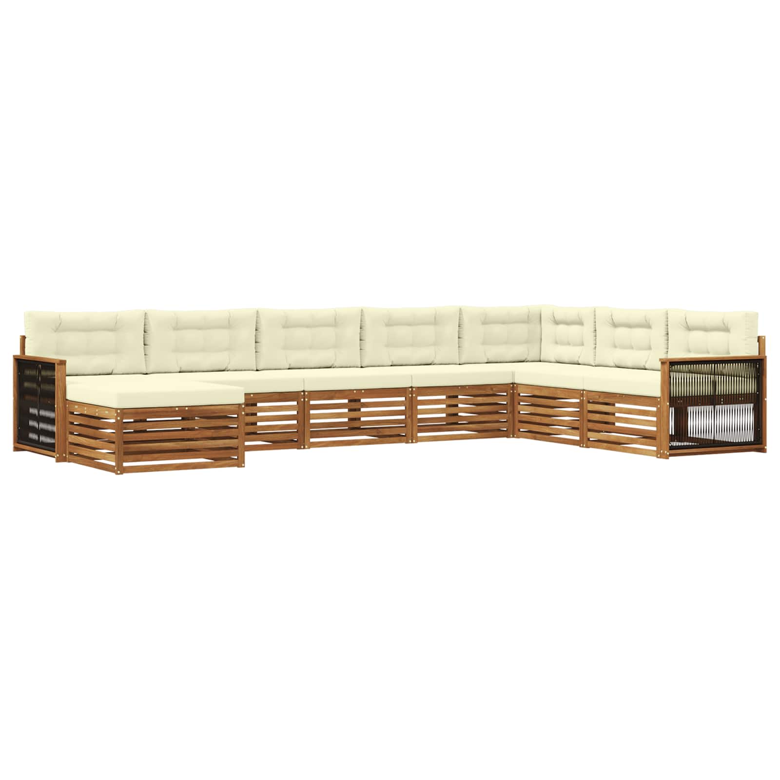 vidaXL Sofa-Sets 8 pcs Naturel Massief Acaciahout