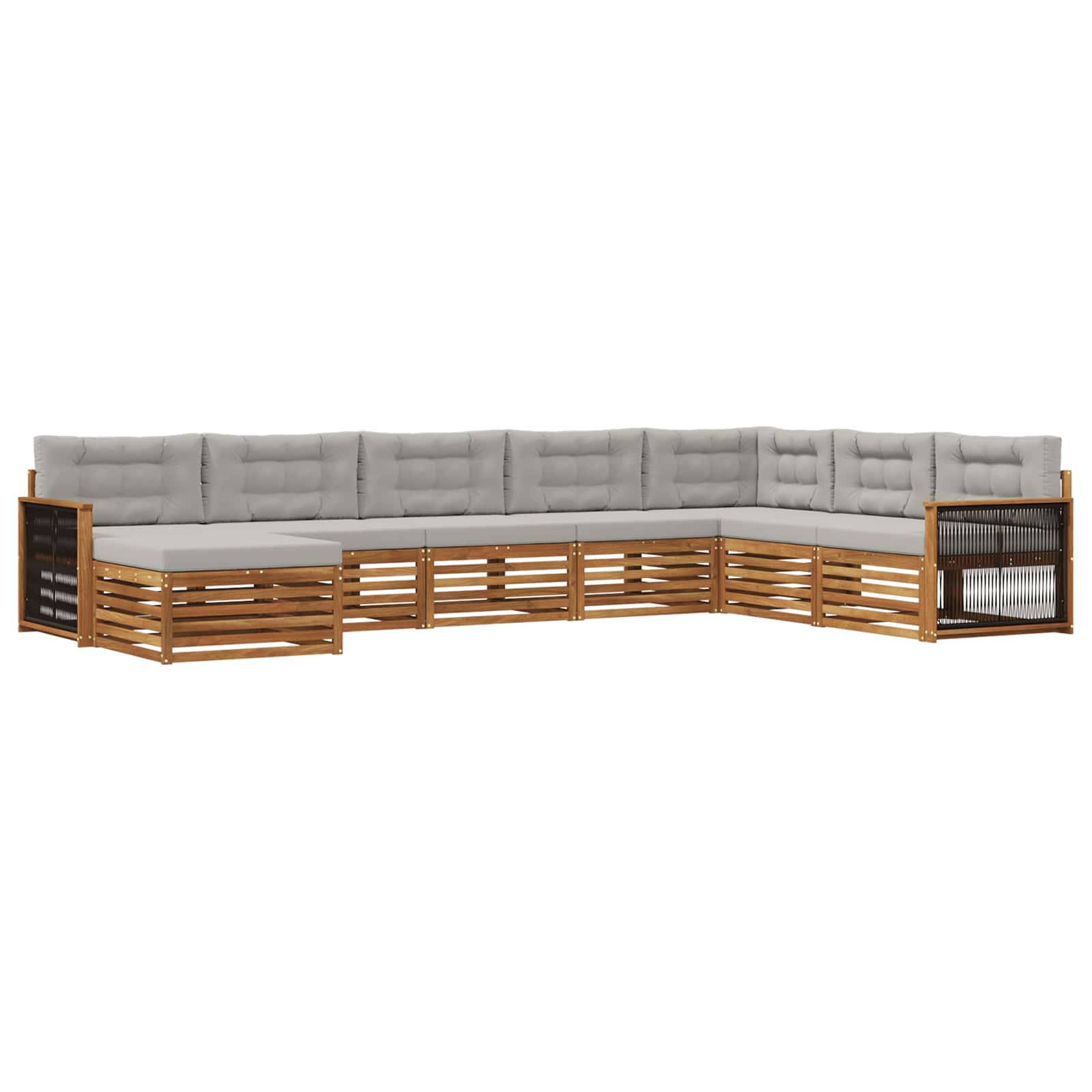 vidaXL Sofa-Sets 8 pcs Naturel Massief Acaciahout