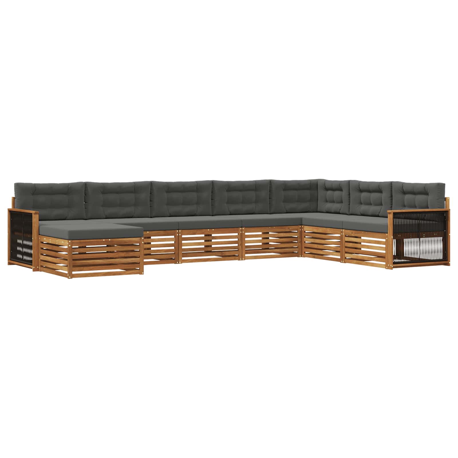 vidaXL Sofa-Sets 8 pcs Naturel Massief Acaciahout