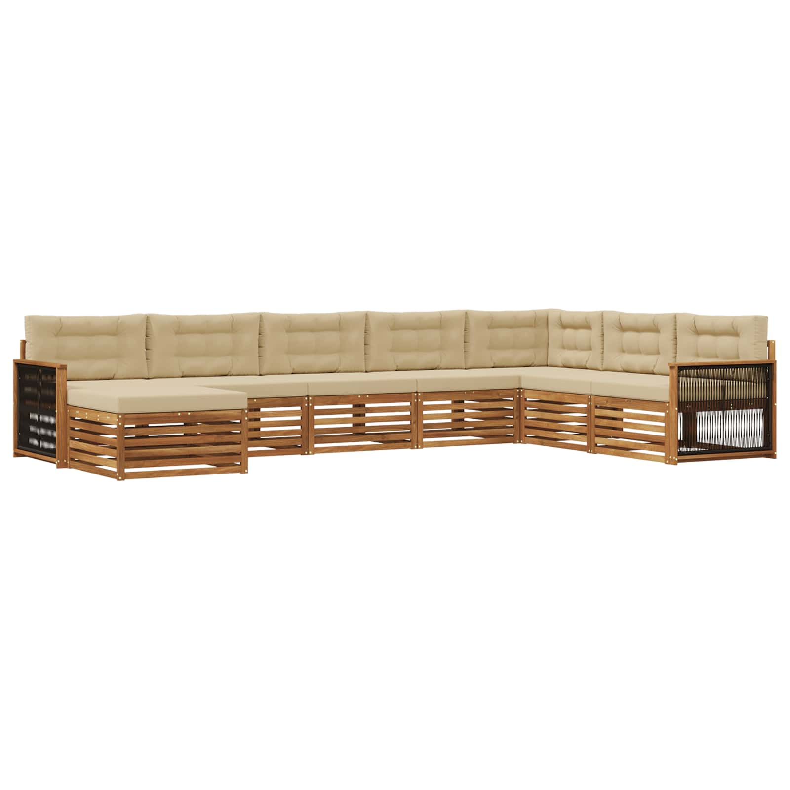 vidaXL Sofa-Sets 8 pcs Naturel Massief Acaciahout