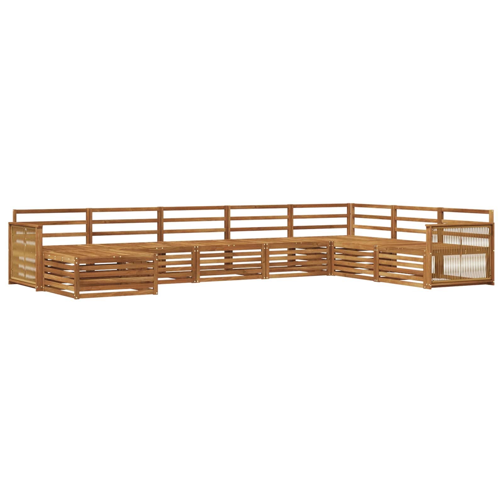 vidaXL Sofa-Sets 8 pcs Naturel Massief Acaciahout
