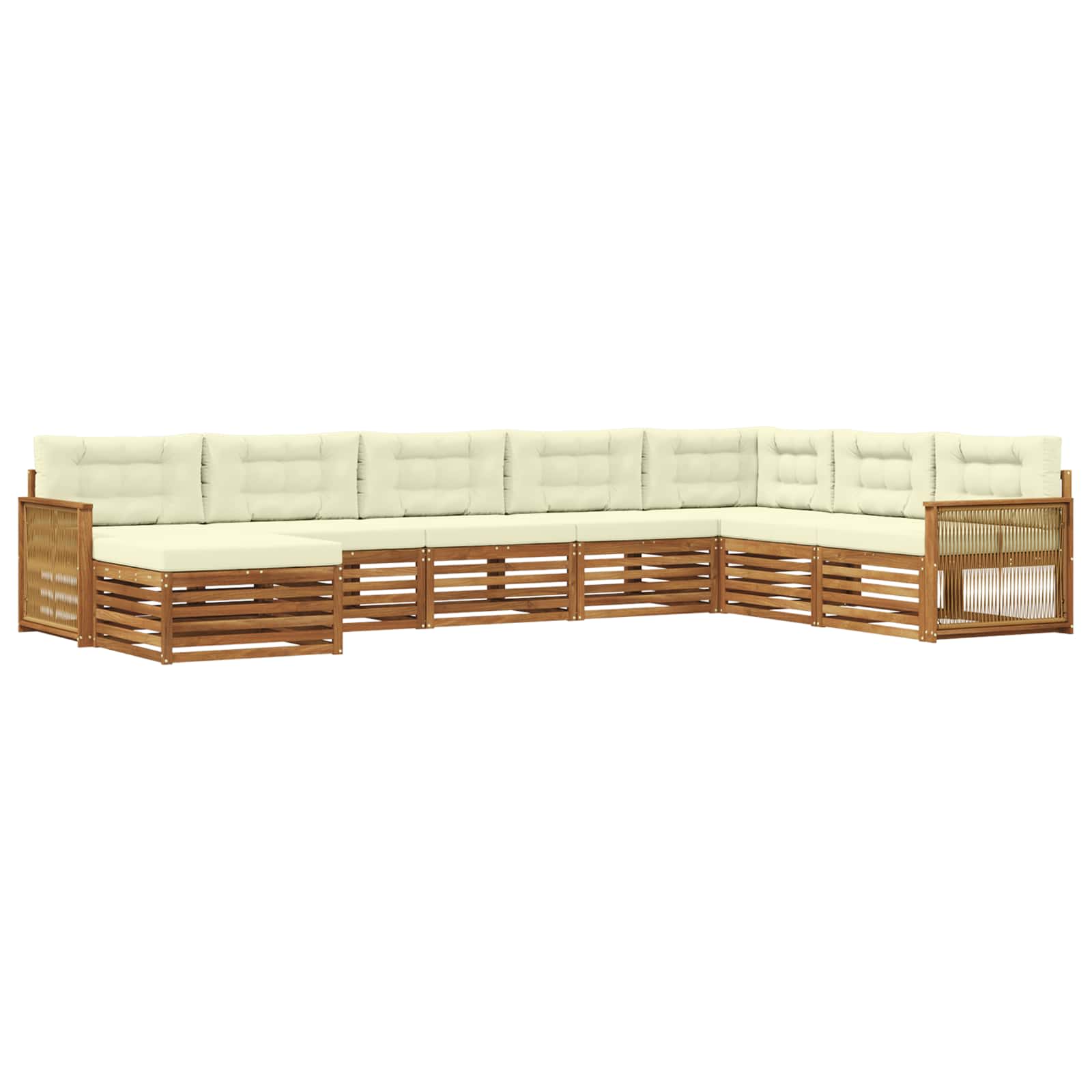 vidaXL Sofa-Sets 8 pcs Naturel Massief Acaciahout
