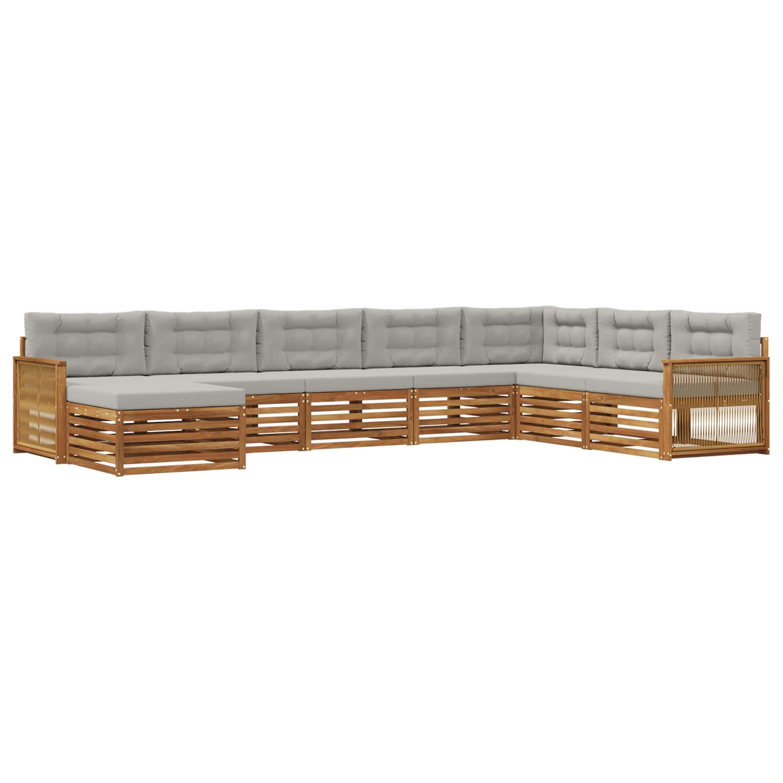 vidaXL Sofa-Sets 8 pcs Naturel Massief Acaciahout