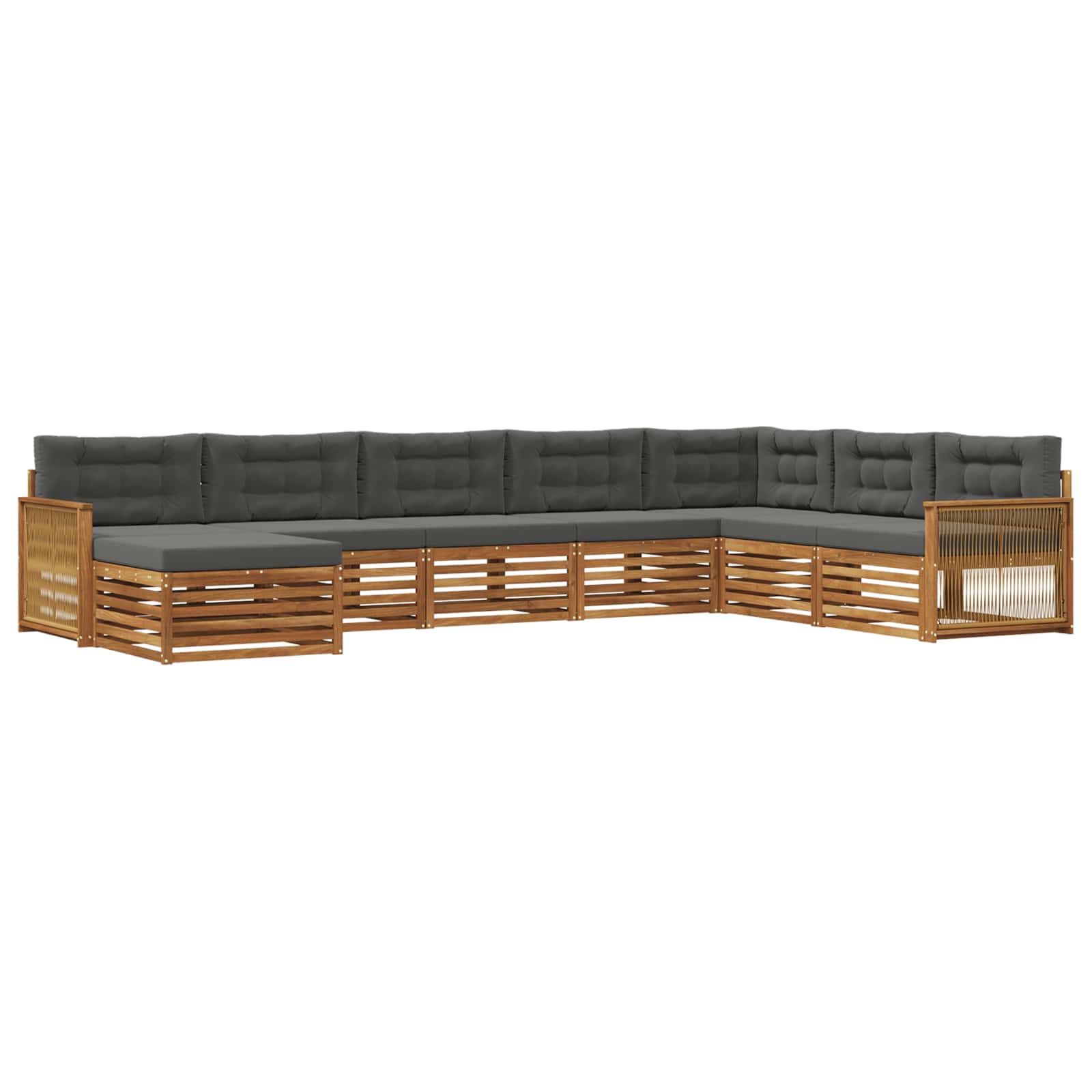 vidaXL Sofa-Sets 8 pcs Naturel Massief Acaciahout