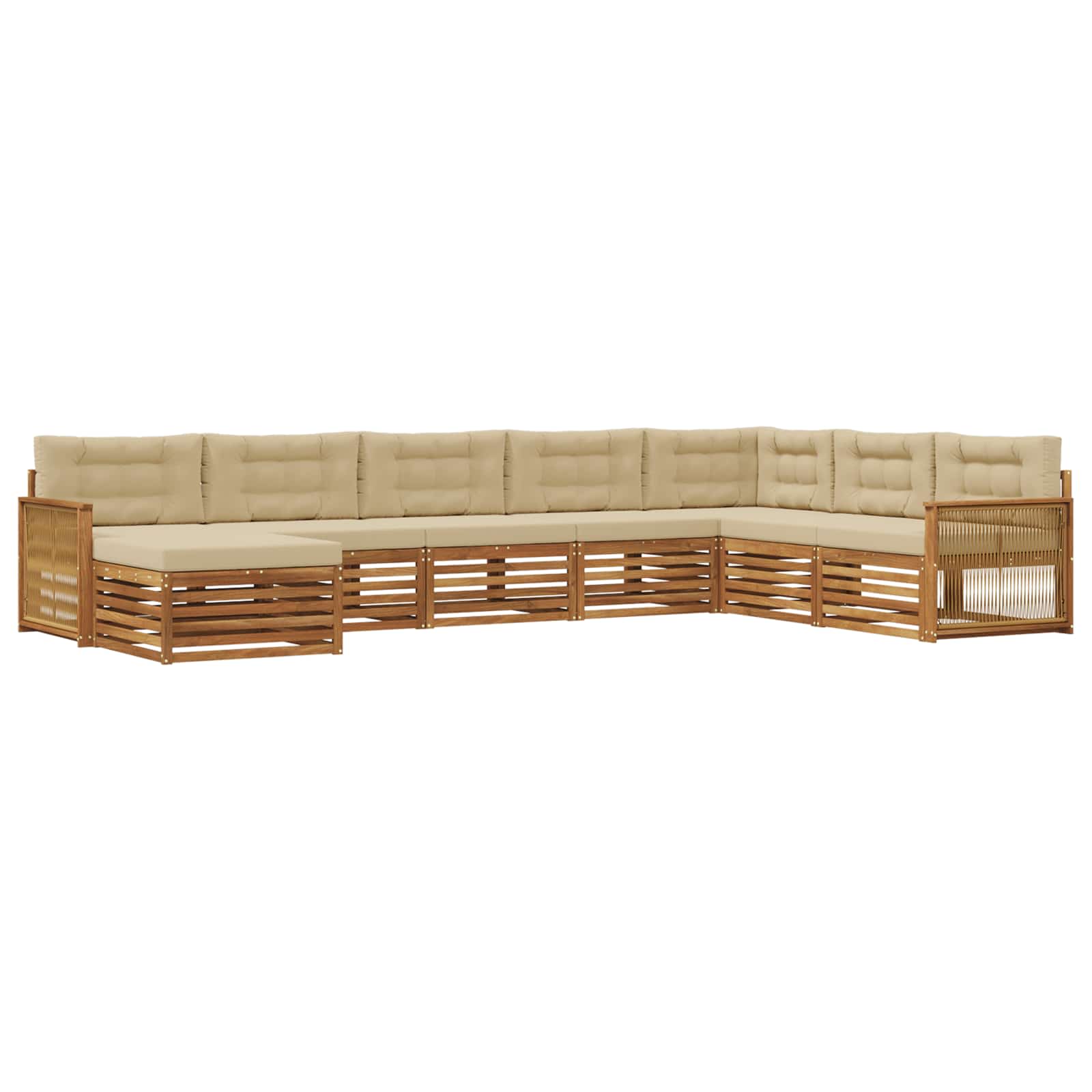 vidaXL Sofa-Sets 8 pcs Naturel Massief Acaciahout