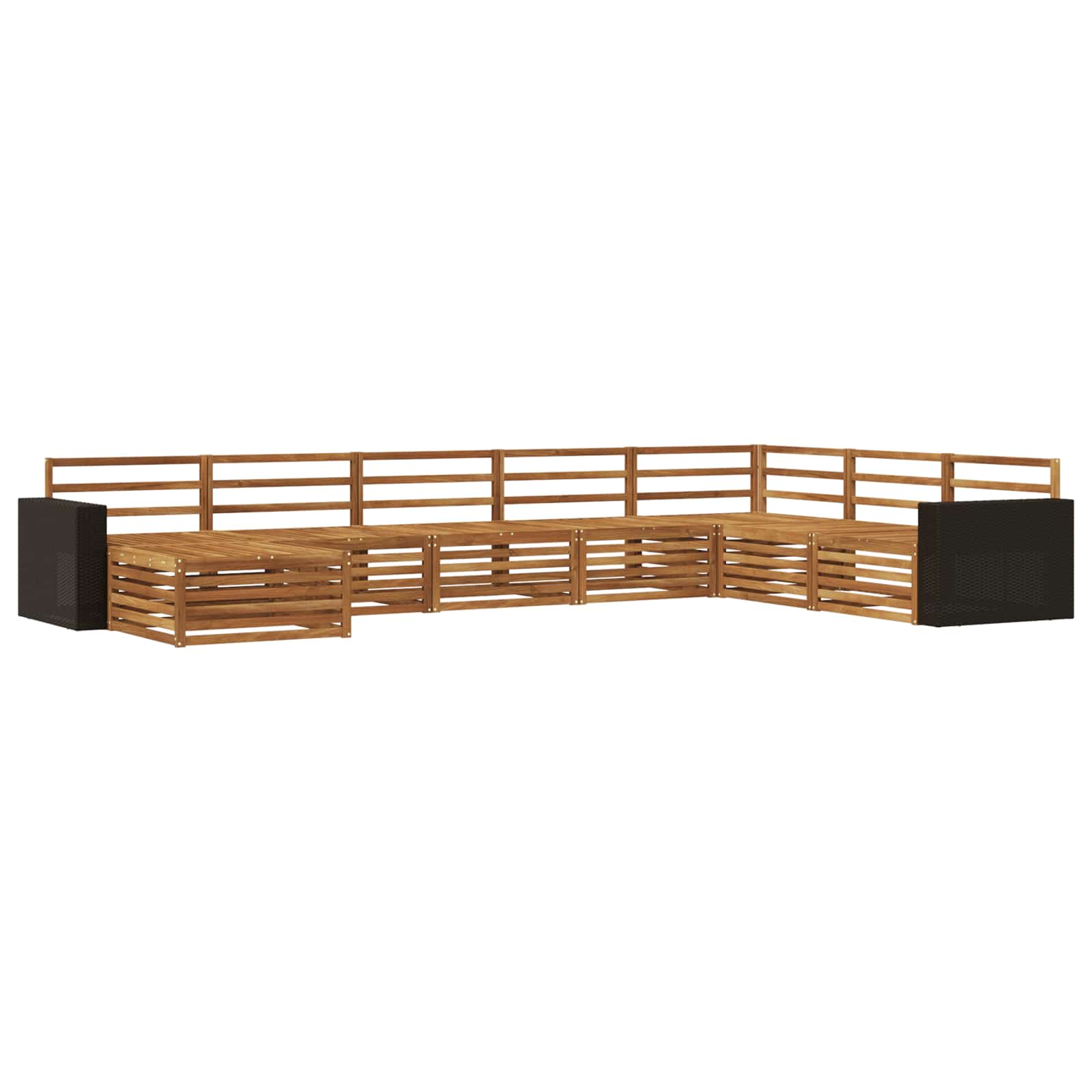 vidaXL Sofa-Sets 8 pcs Naturel Massief Acaciahout
