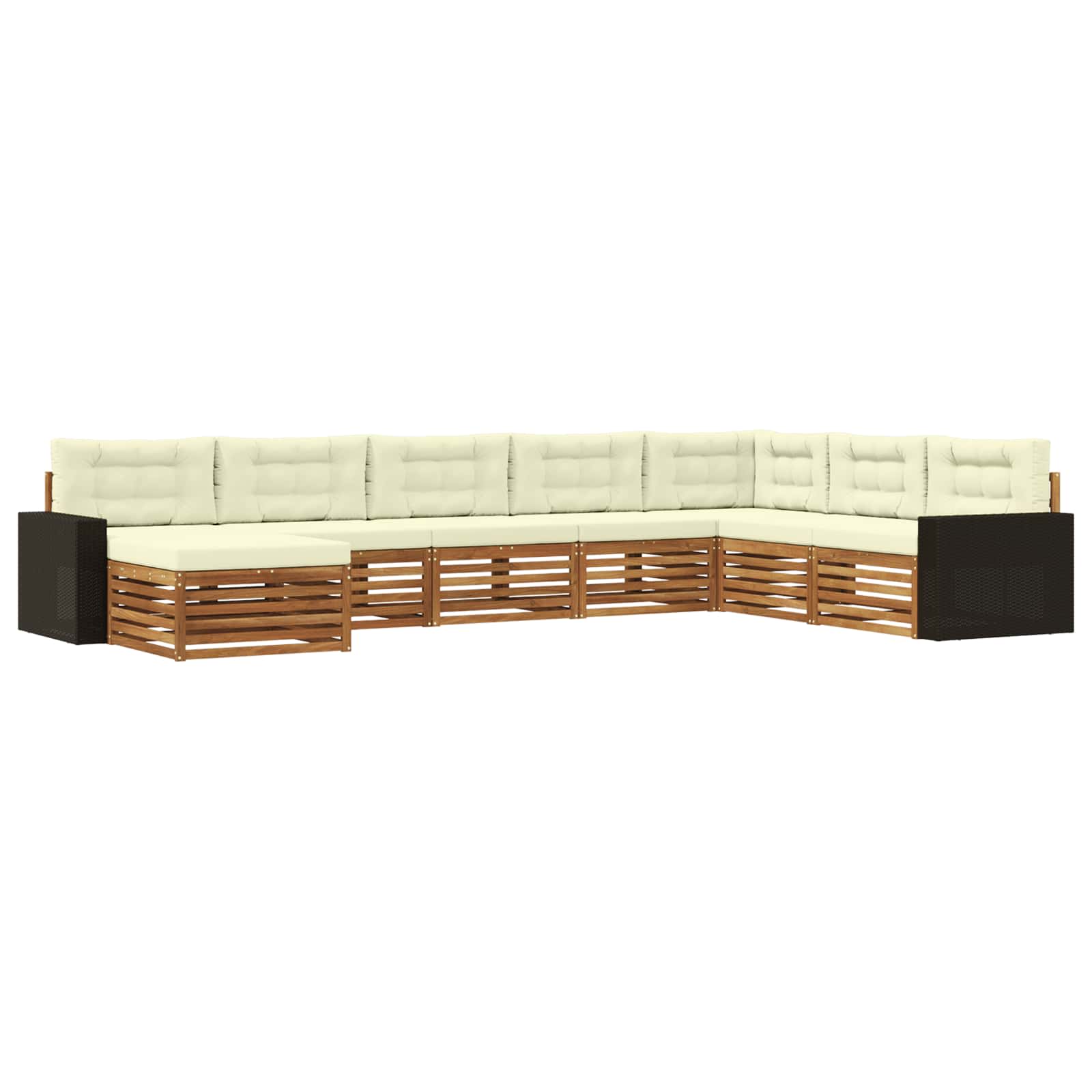 vidaXL Sofa-Sets 8 pcs Naturel Massief Acaciahout