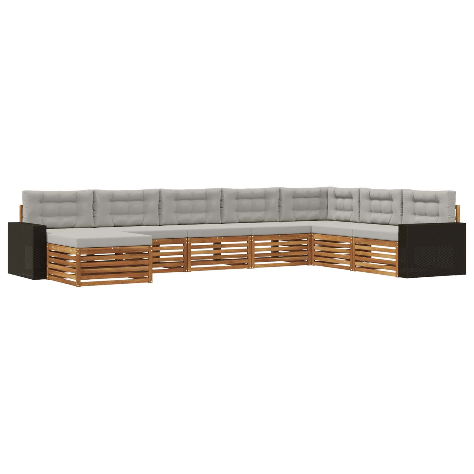 vidaXL Sofa-Sets 8 pcs Naturel Massief Acaciahout