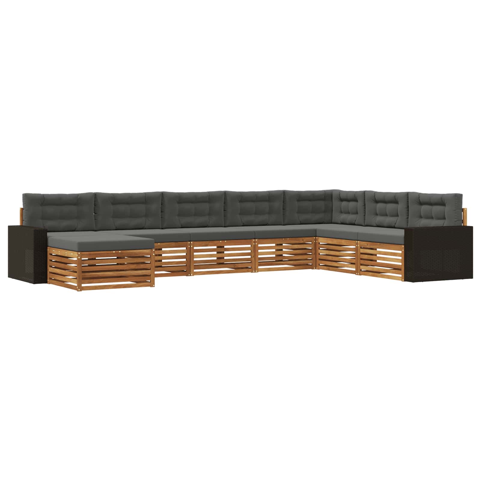 vidaXL Sofa-Sets 8 pcs Naturel Massief Acaciahout