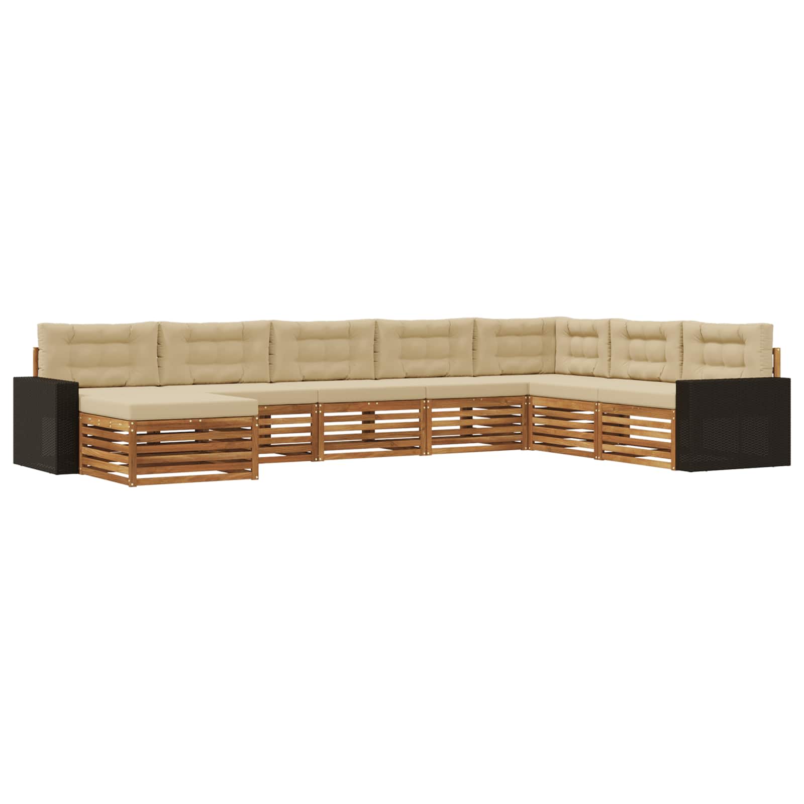 vidaXL Sofa-Sets 8 pcs Naturel Massief Acaciahout