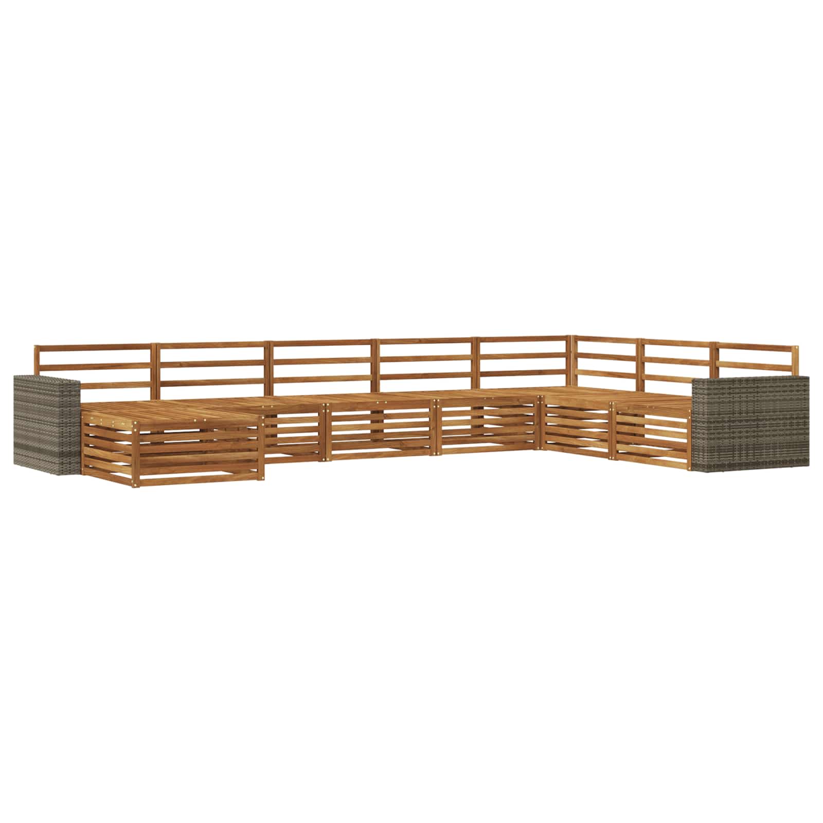 vidaXL Sofa-Sets 8 pcs Naturel Massief Acaciahout