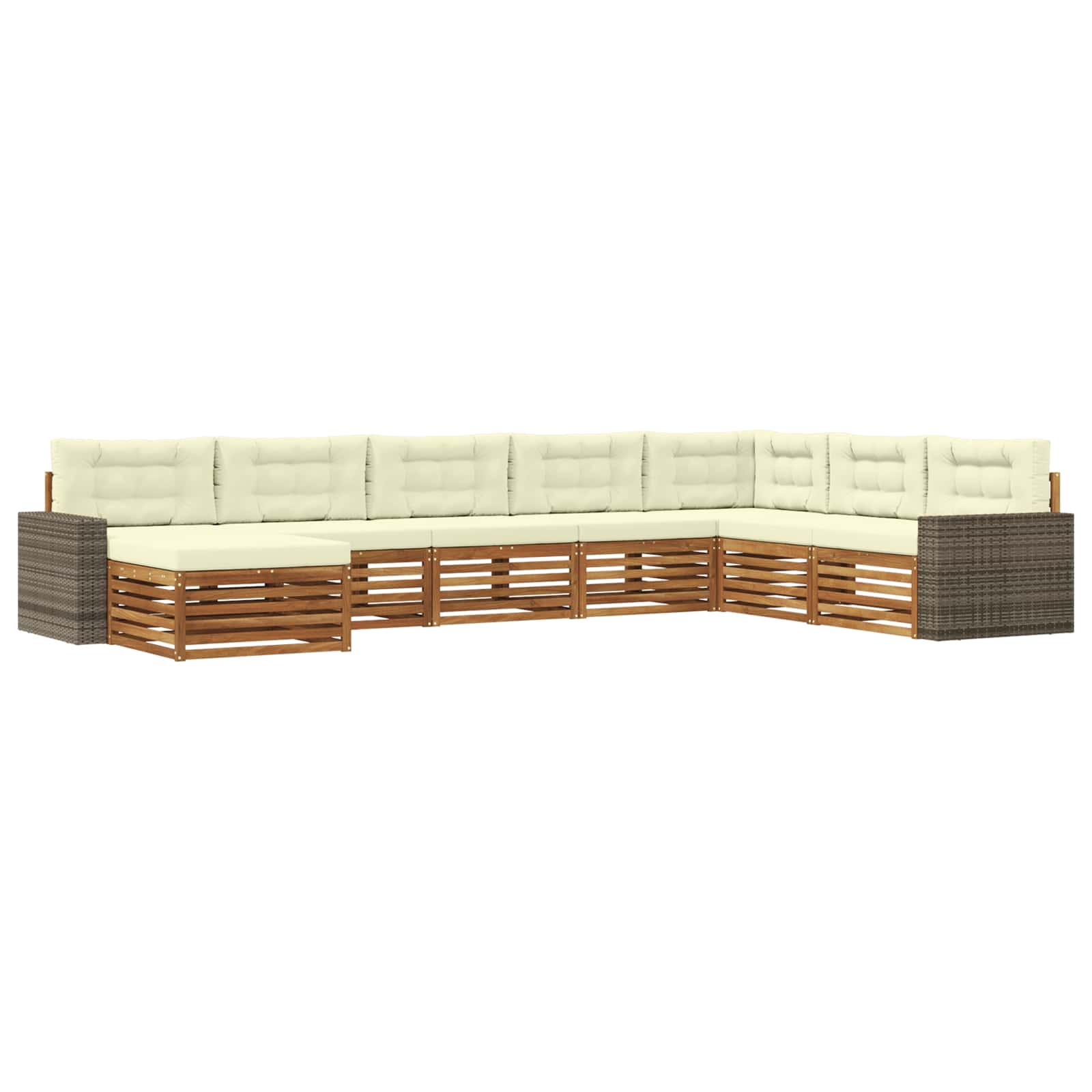 vidaXL Sofa-Sets 8 pcs Naturel Massief Acaciahout
