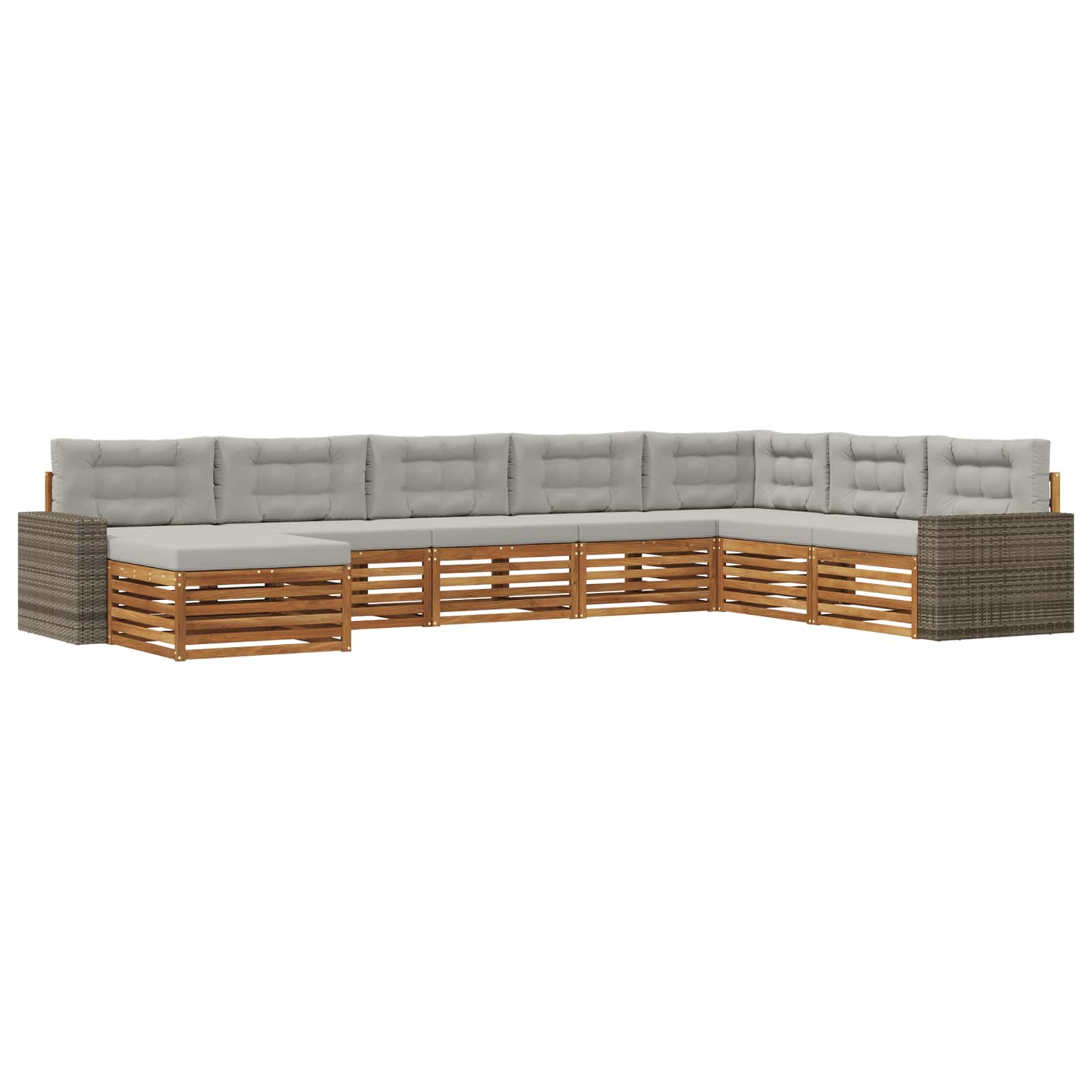 vidaXL Sofa-Sets 8 pcs Naturel Massief Acaciahout