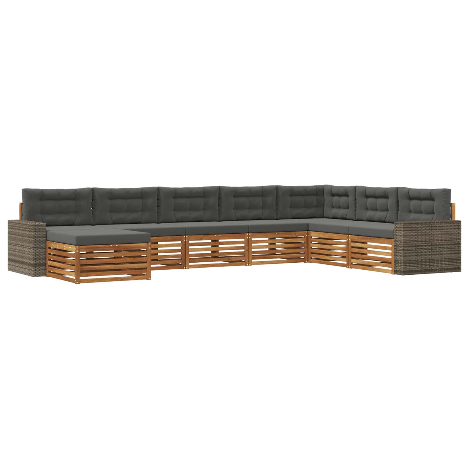 vidaXL Sofa-Sets 8 pcs Naturel Massief Acaciahout
