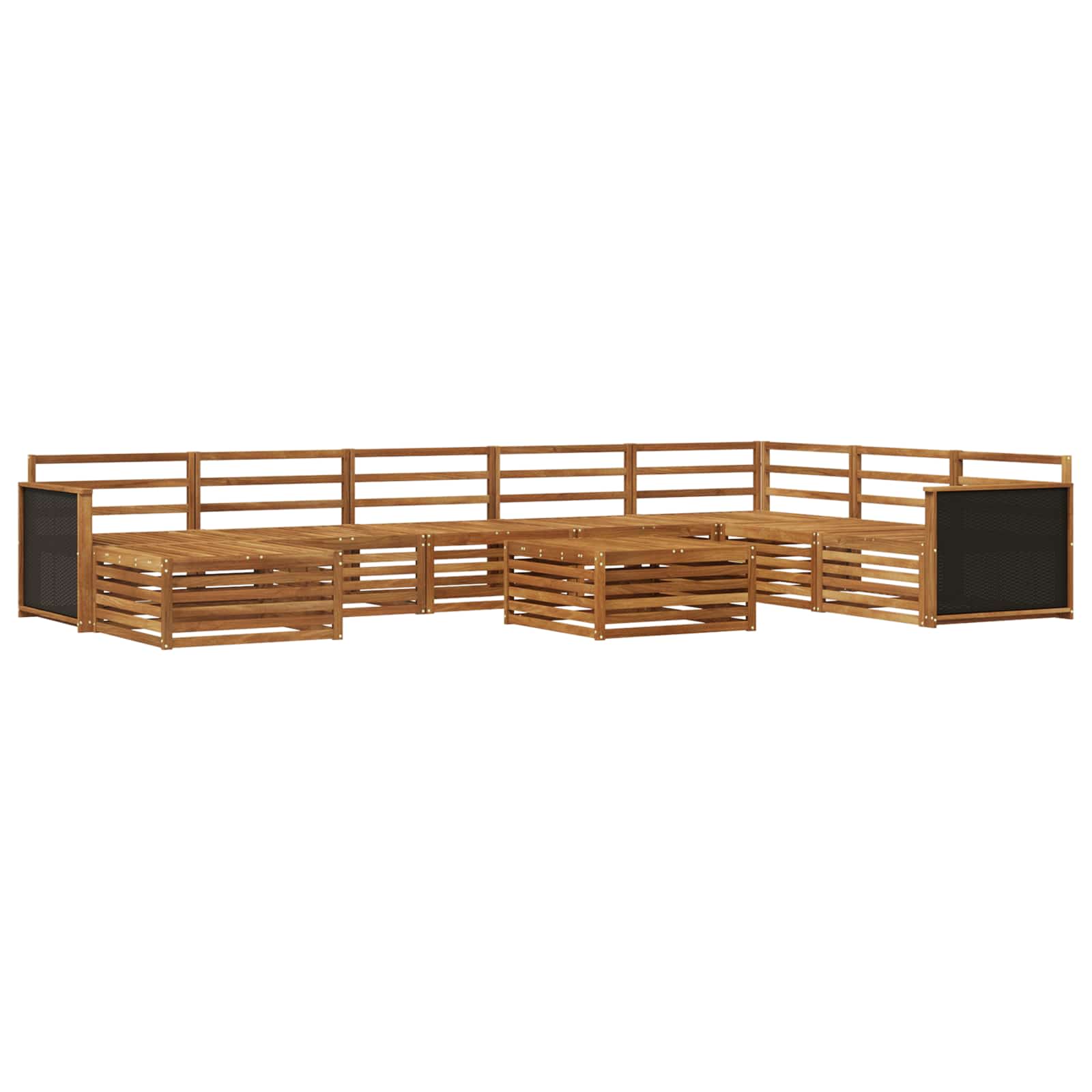 vidaXL Sofa-Sets 9 pcs Naturel Massief Acaciahout