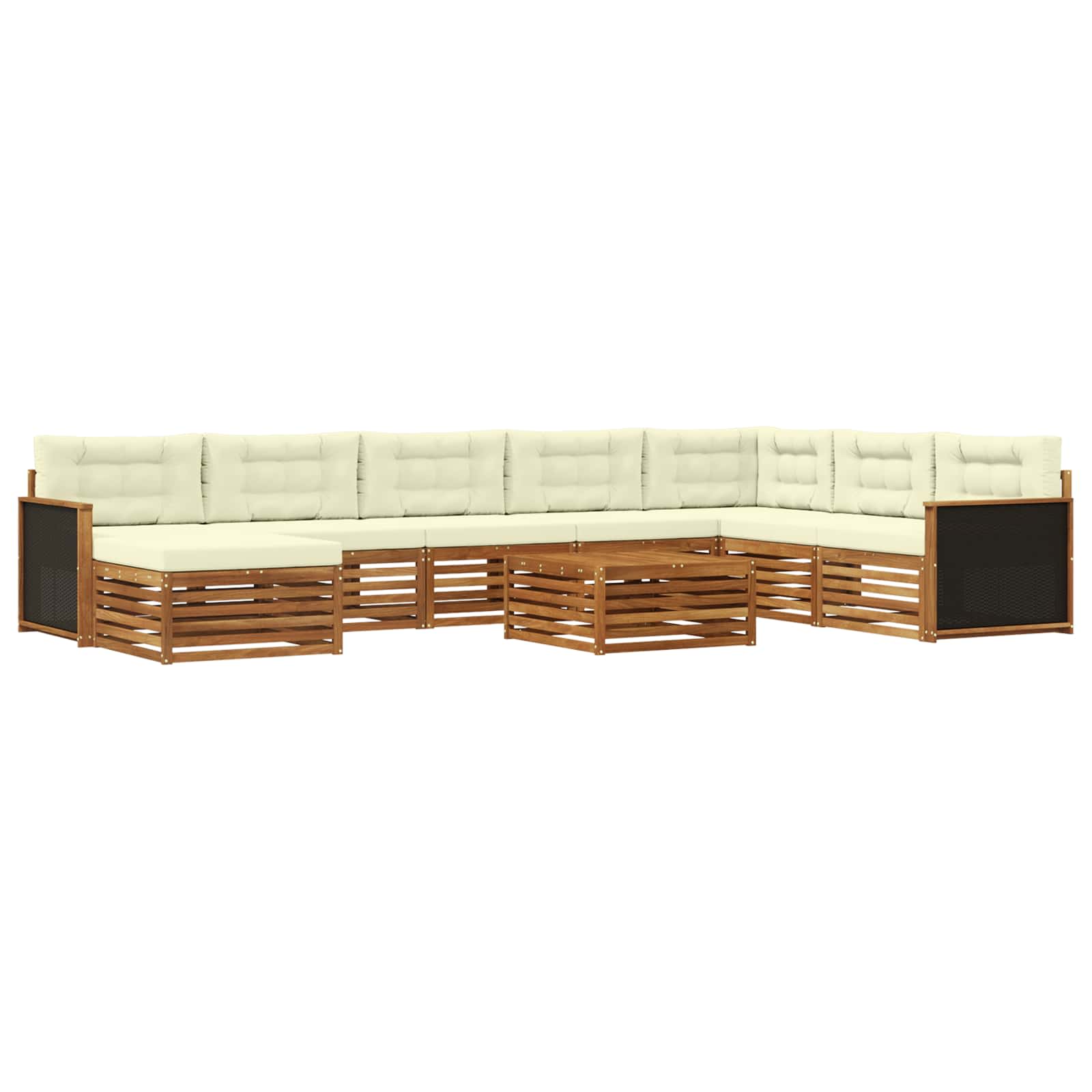 vidaXL Sofa-Sets 9 pcs Naturel Massief Acaciahout