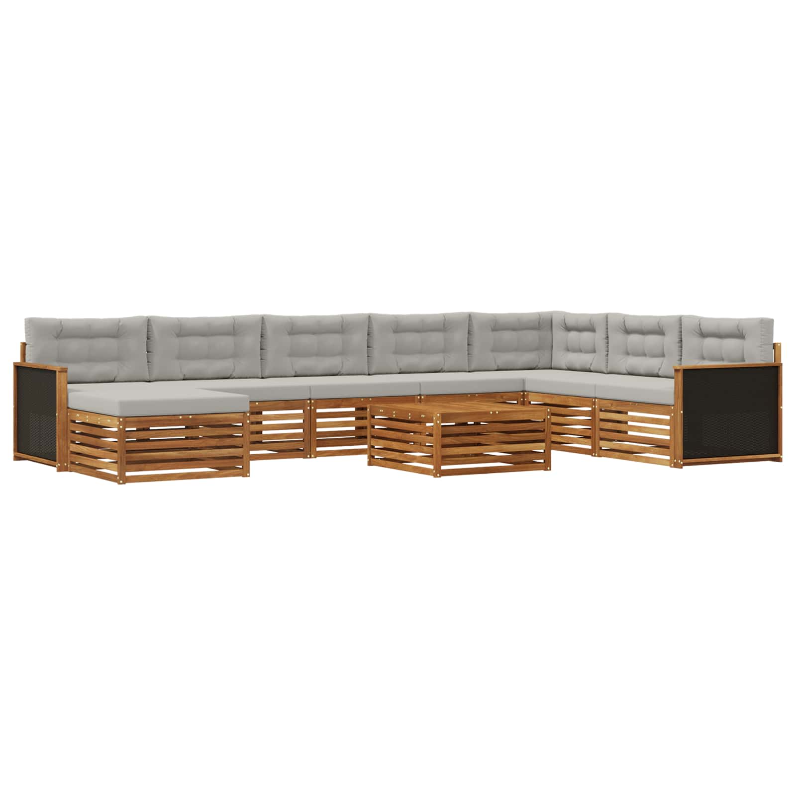 vidaXL Sofa-Sets 9 pcs Naturel Massief Acaciahout