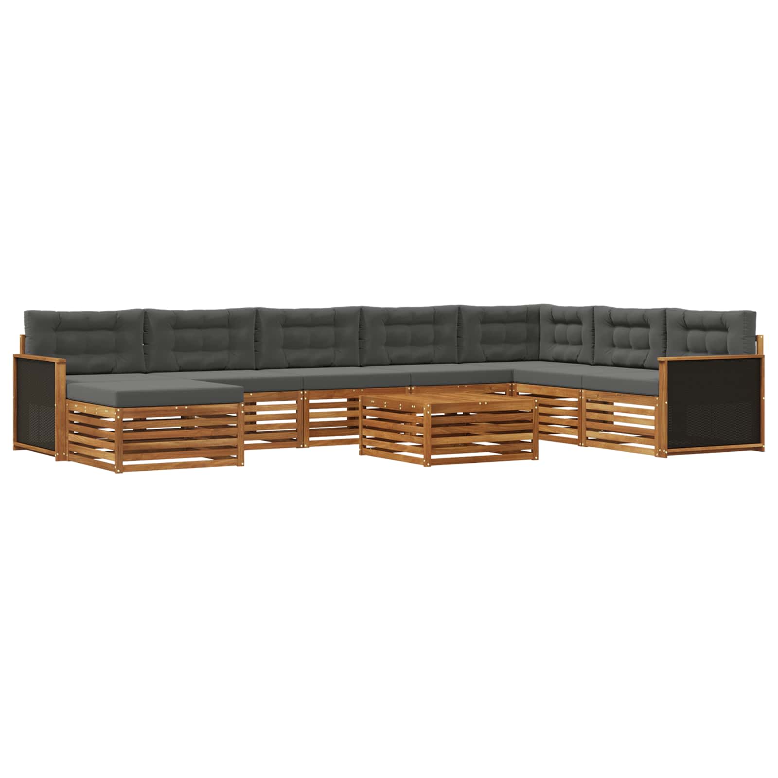 vidaXL Sofa-Sets 9 pcs Naturel Massief Acaciahout