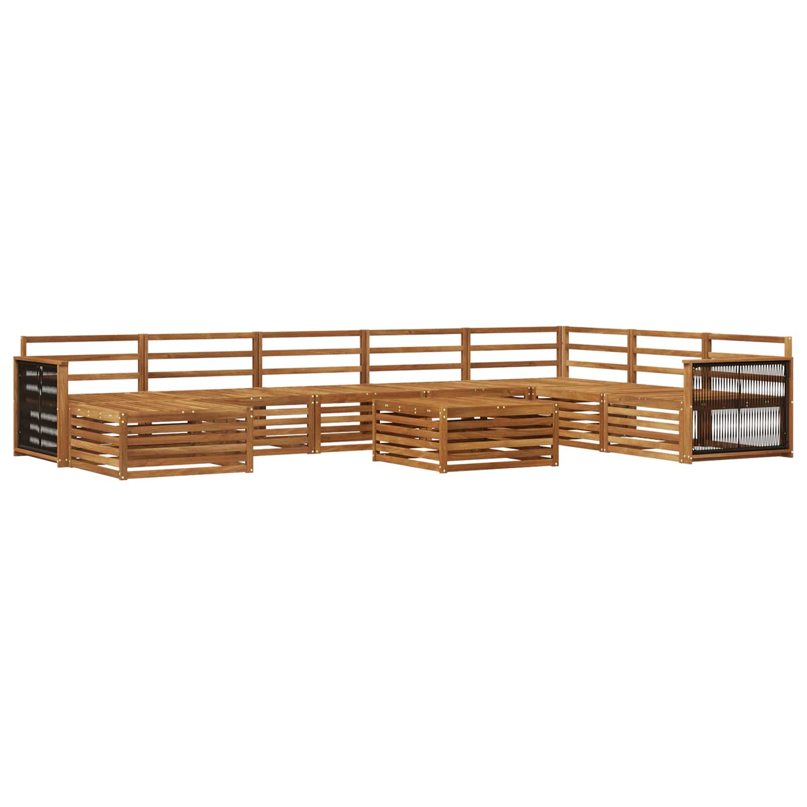 vidaXL Sofa-Sets 9 pcs Naturel Massief Acaciahout
