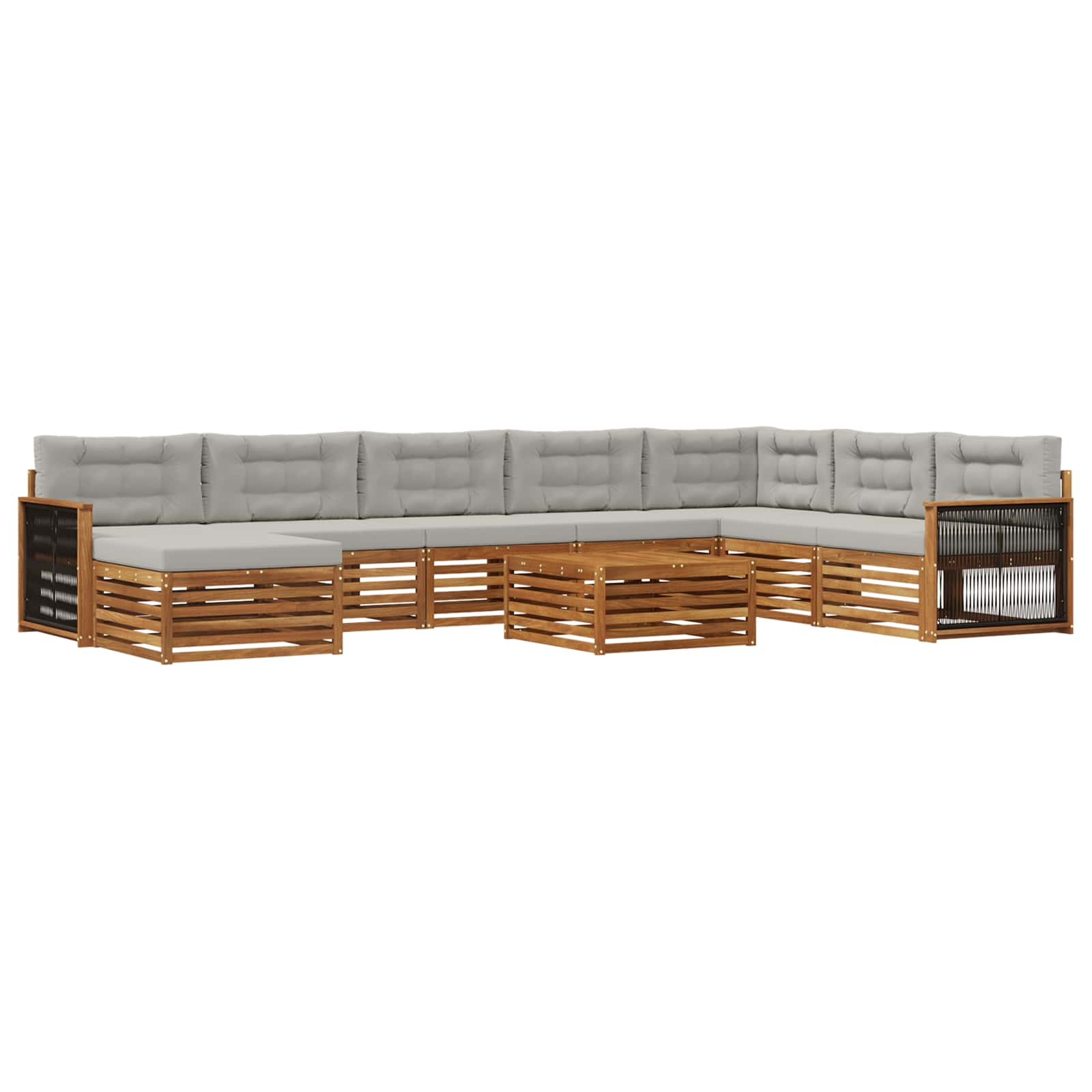 vidaXL Sofa-Sets 9 pcs Naturel Massief Acaciahout