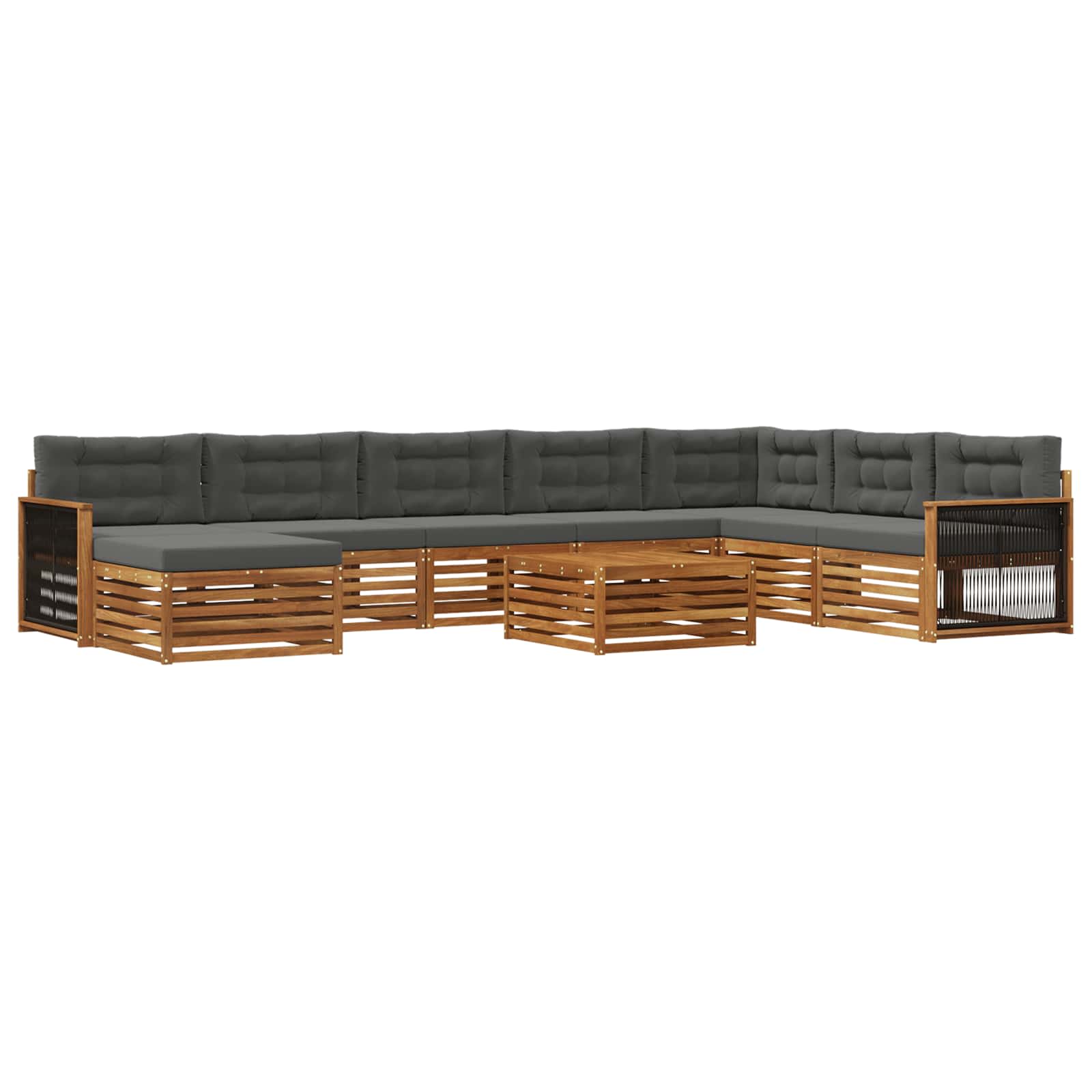 vidaXL Sofa-Sets 9 pcs Naturel Massief Acaciahout