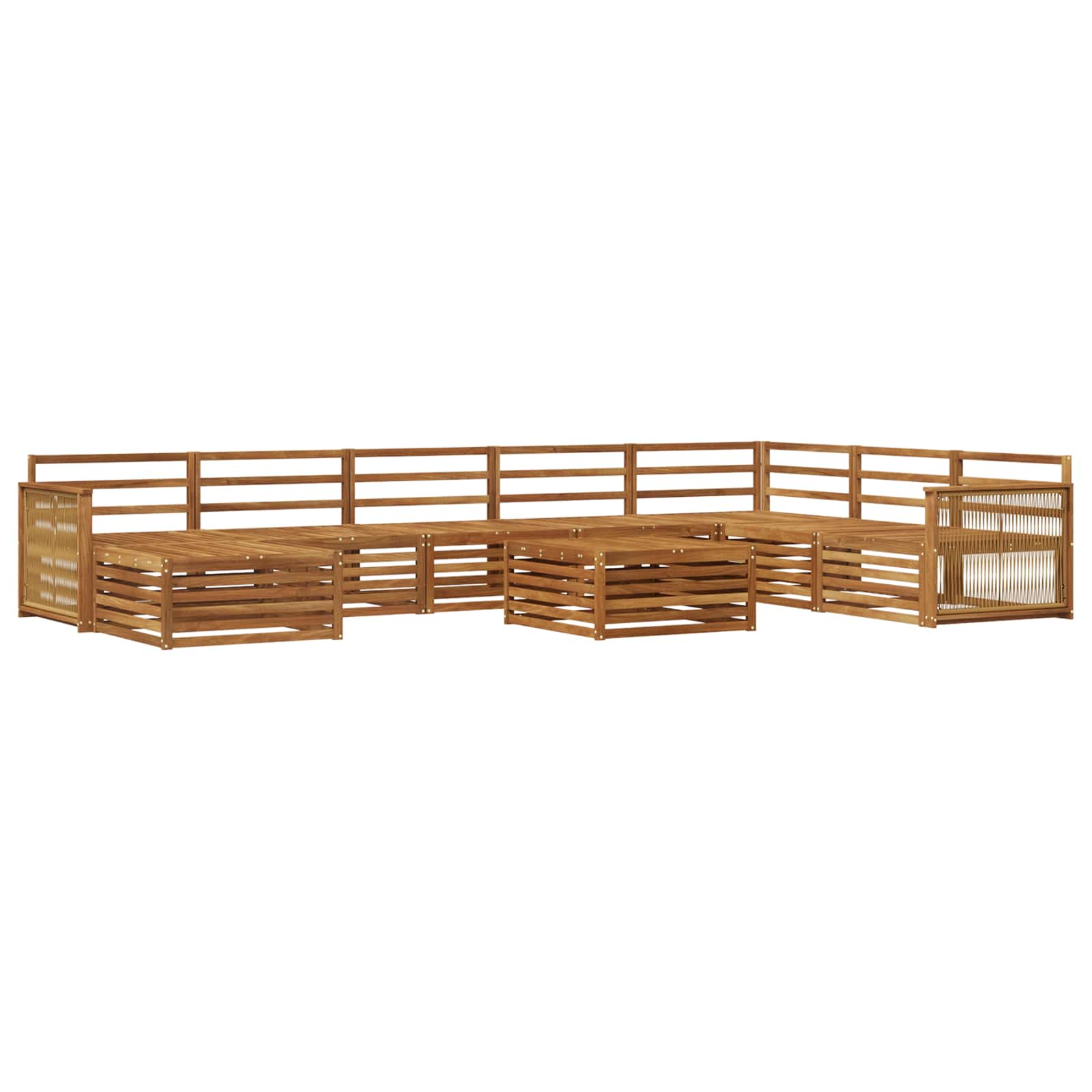 vidaXL Sofa-Sets 9 pcs Naturel Massief Acaciahout