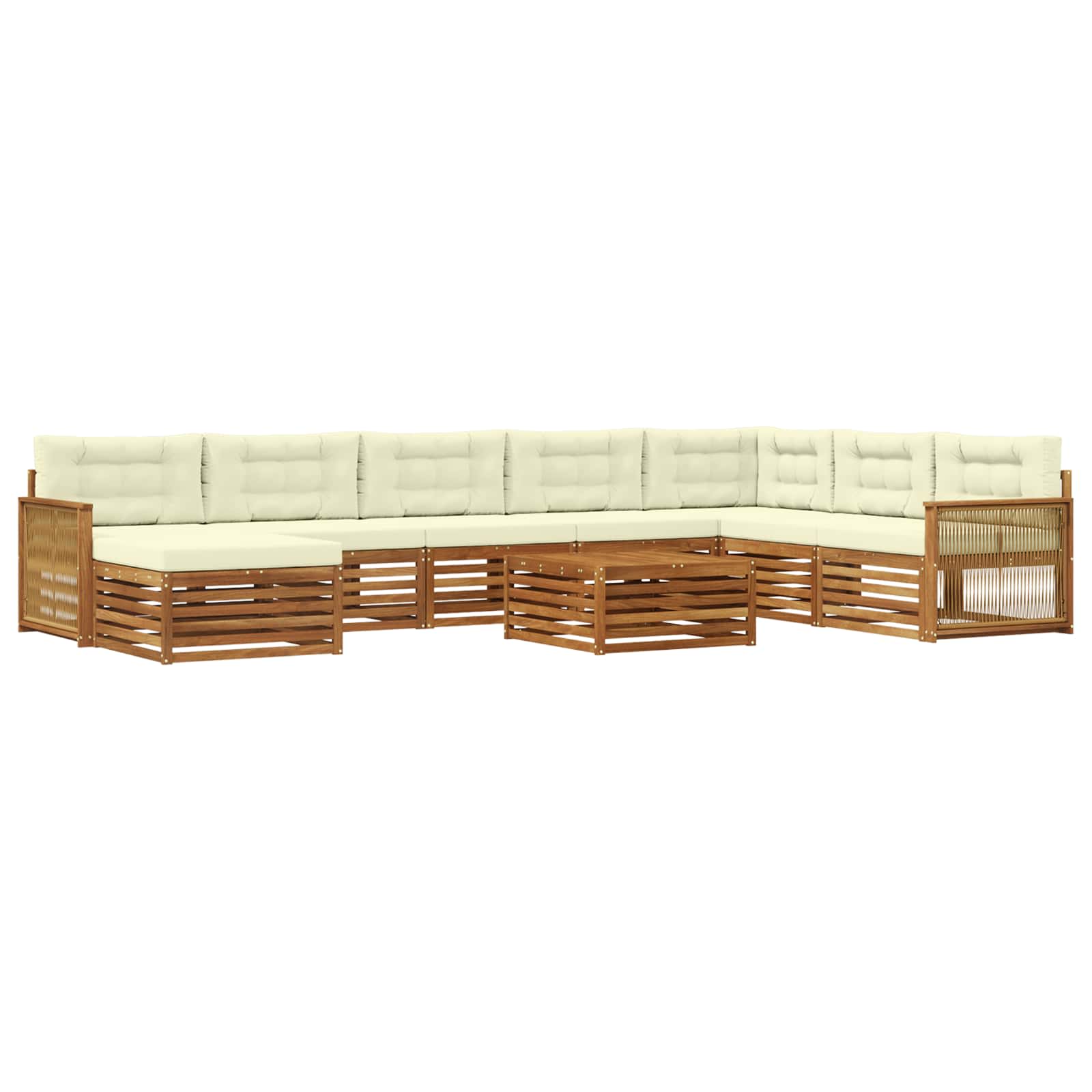 vidaXL Sofa-Sets 9 pcs Naturel Massief Acaciahout