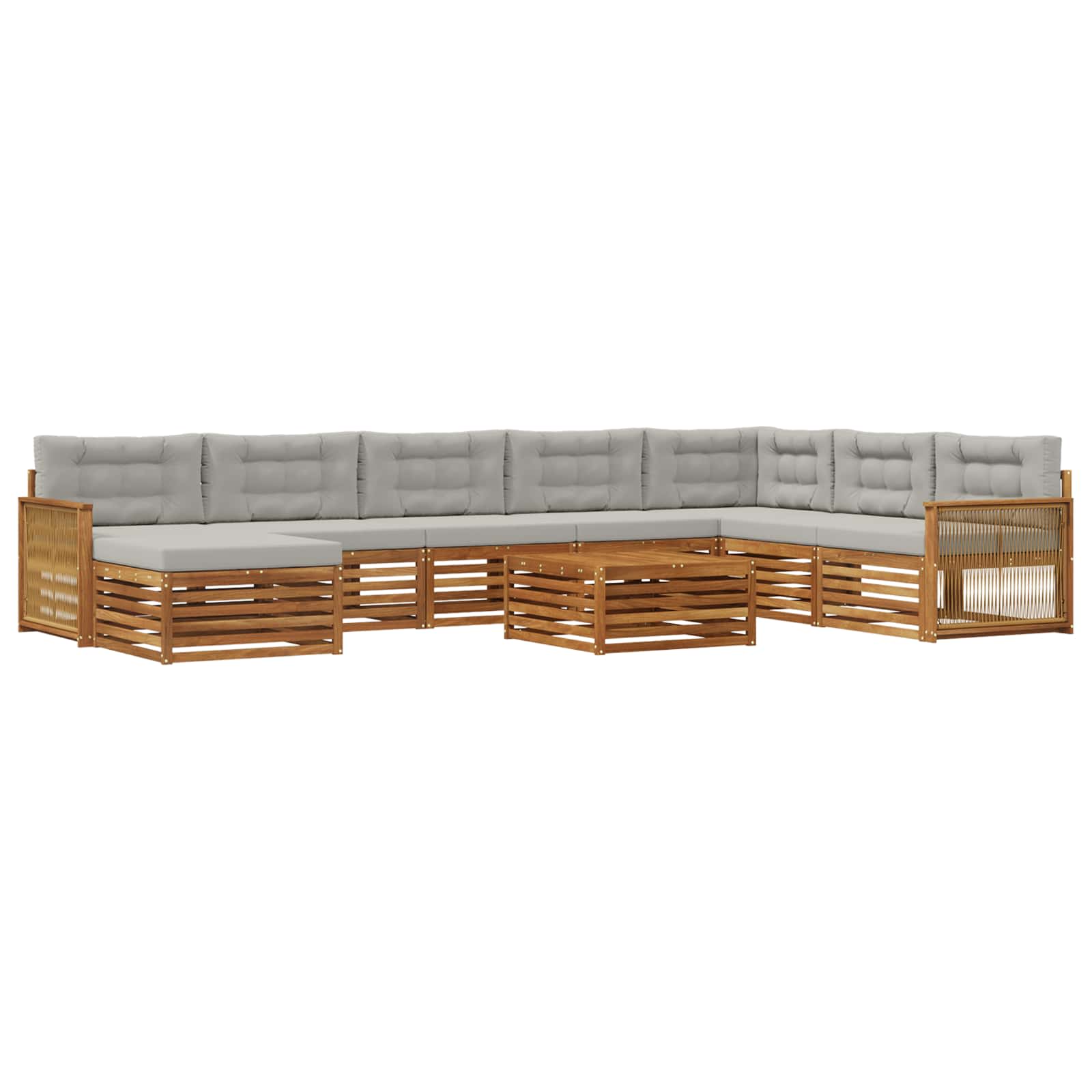 vidaXL Sofa-Sets 9 pcs Naturel Massief Acaciahout