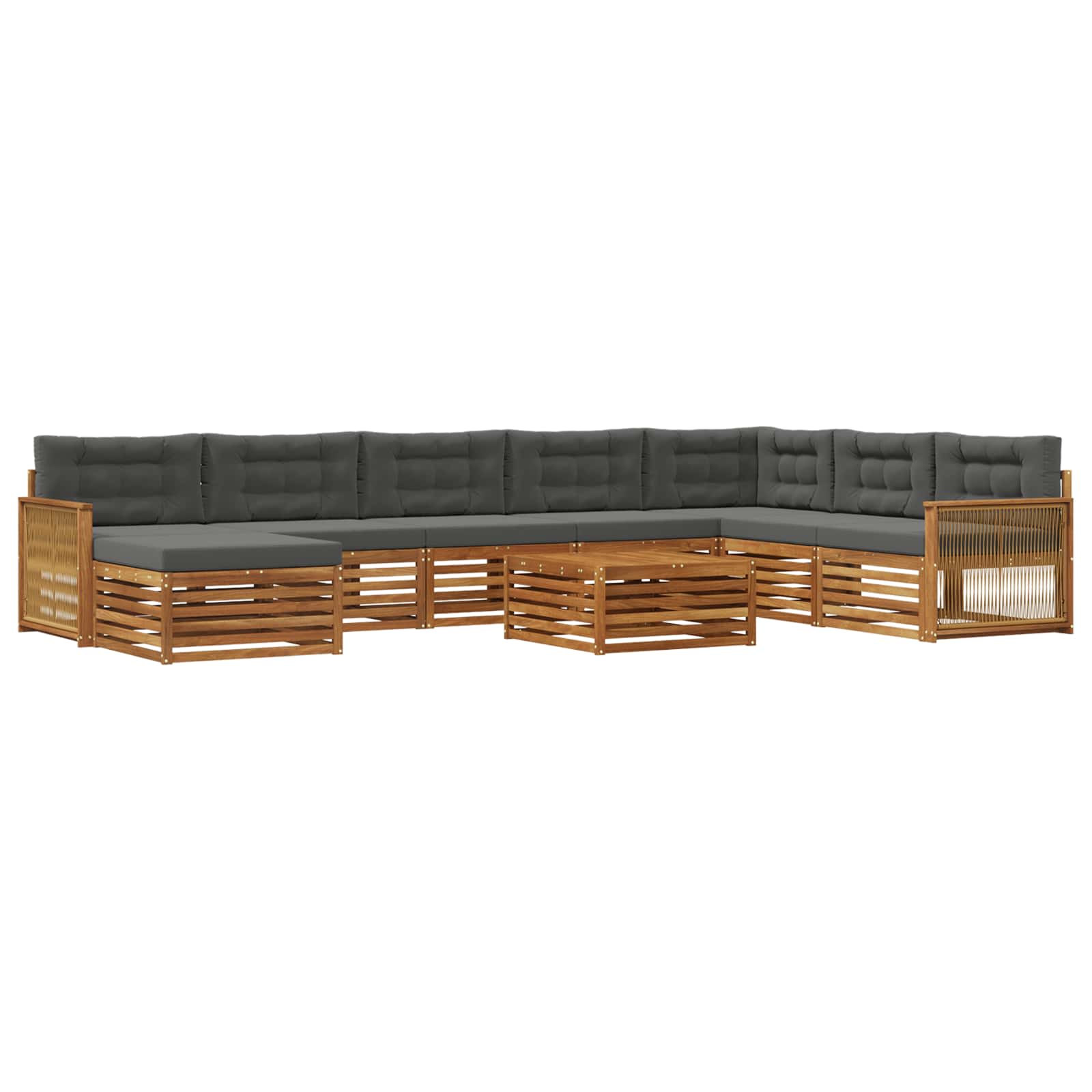 vidaXL Sofa-Sets 9 pcs Naturel Massief Acaciahout