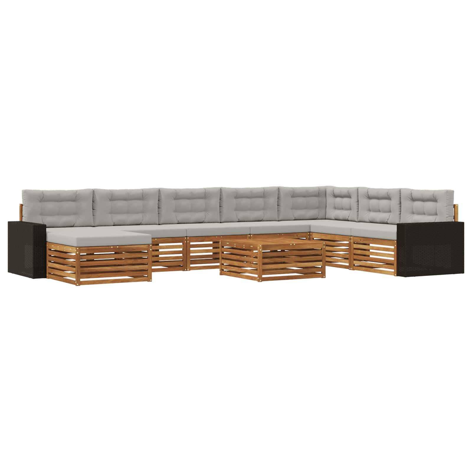 vidaXL Sofa-Sets 9 pcs Naturel Massief Acaciahout