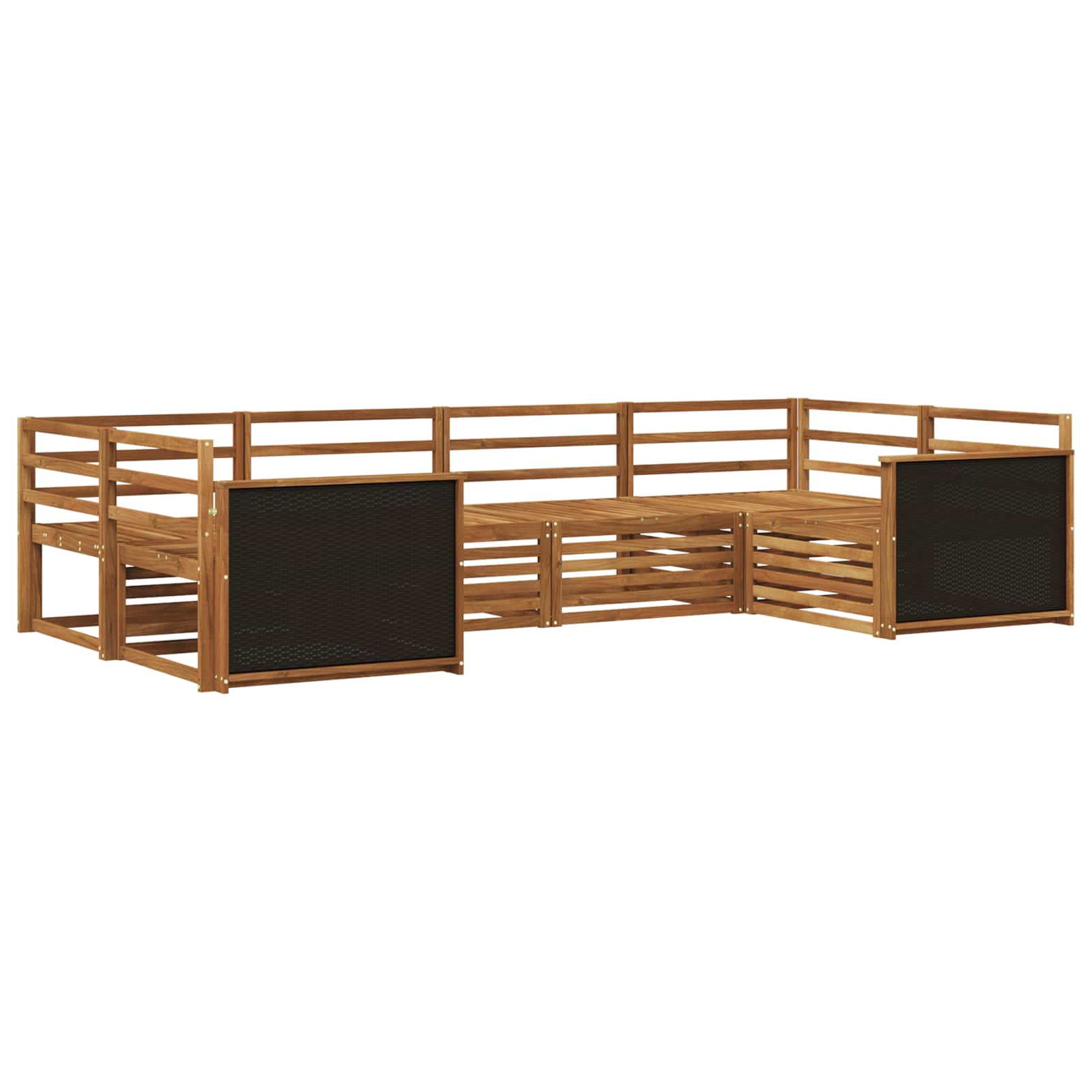 vidaXL Sofa-Sets 6 pcs Naturel Massief Acaciahout