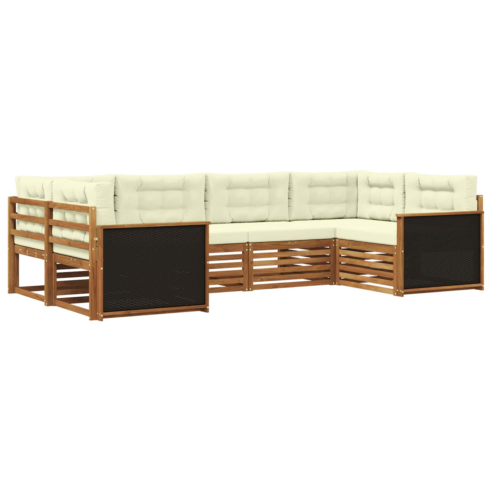 vidaXL Sofa-Sets 6 pcs Naturel Massief Acaciahout
