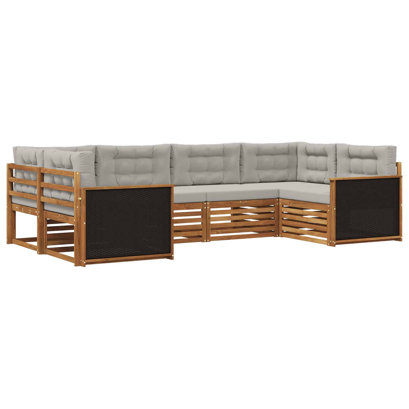 vidaXL Sofa-Sets 6 pcs Naturel Massief Acaciahout
