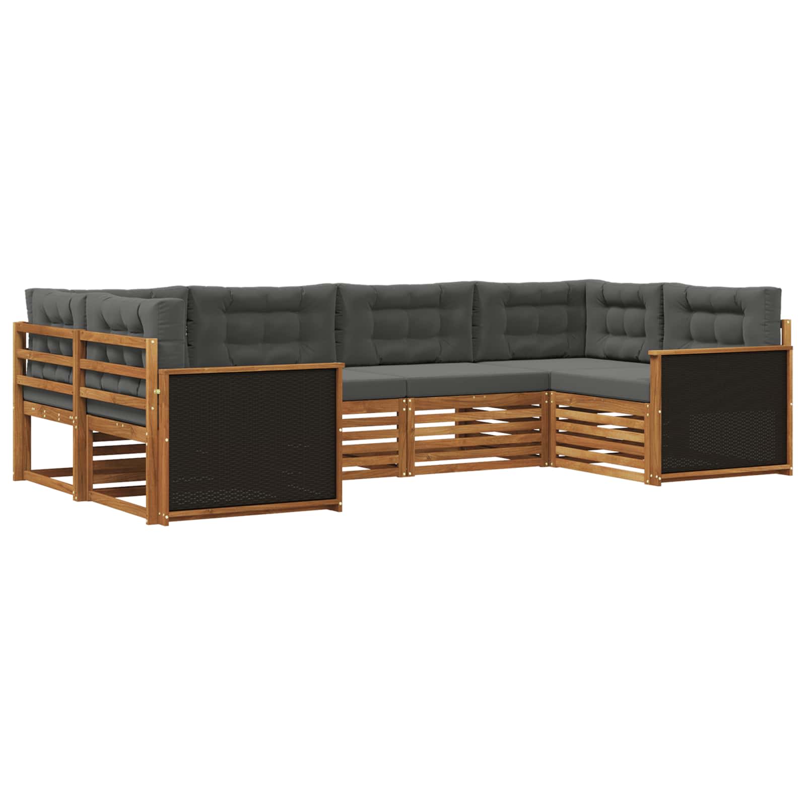 vidaXL Sofa-Sets 6 pcs Naturel Massief Acaciahout