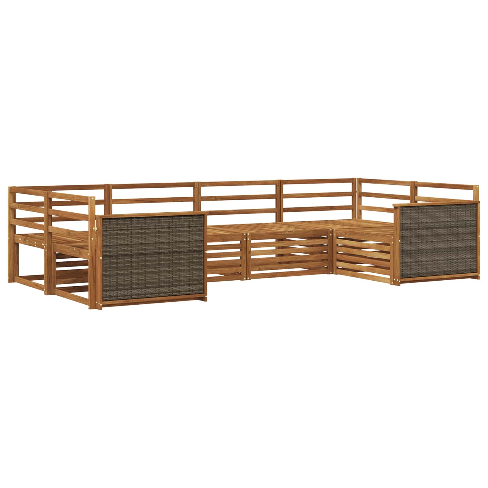 vidaXL Sofa-Sets 6 pcs Naturel Massief Acaciahout
