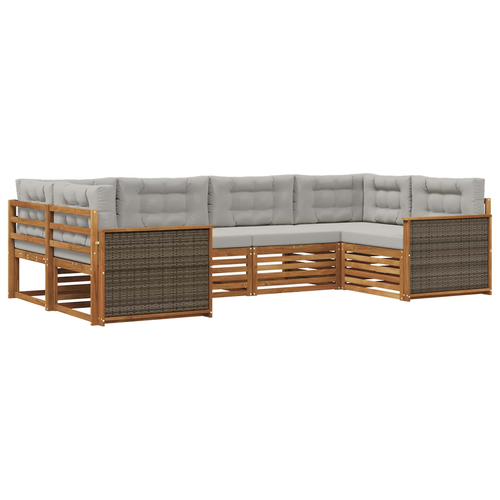 vidaXL Sofa-Sets 6 pcs Naturel Massief Acaciahout