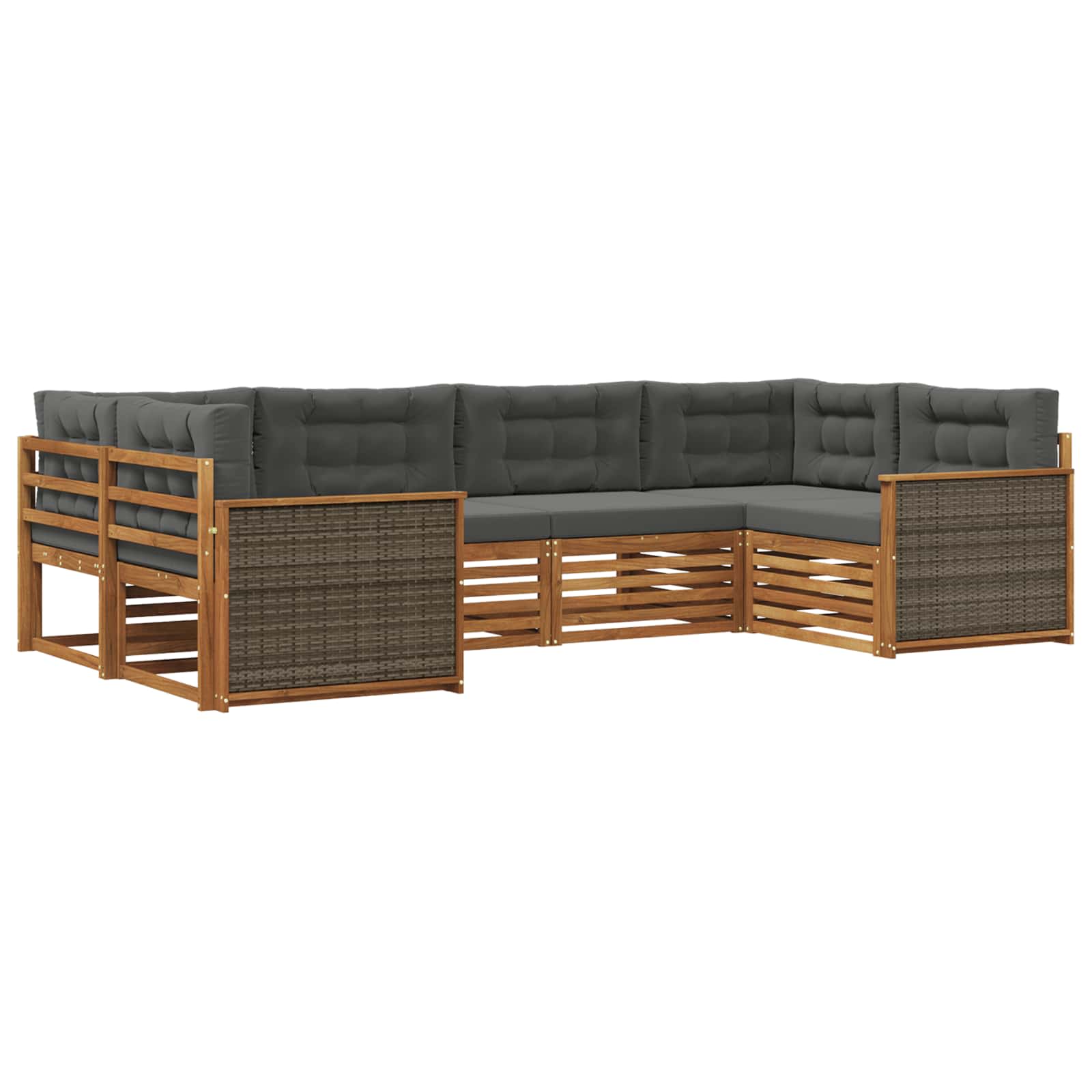 vidaXL Sofa-Sets 6 pcs Naturel Massief Acaciahout