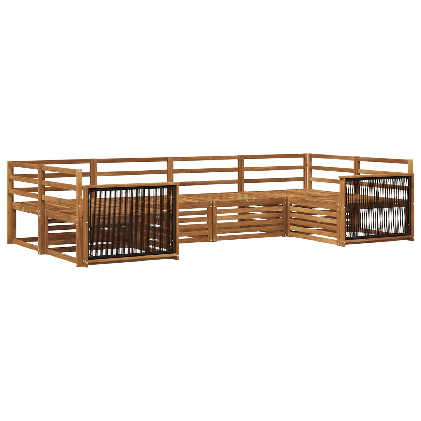 vidaXL Sofa-Sets 6 pcs Naturel Massief Acaciahout