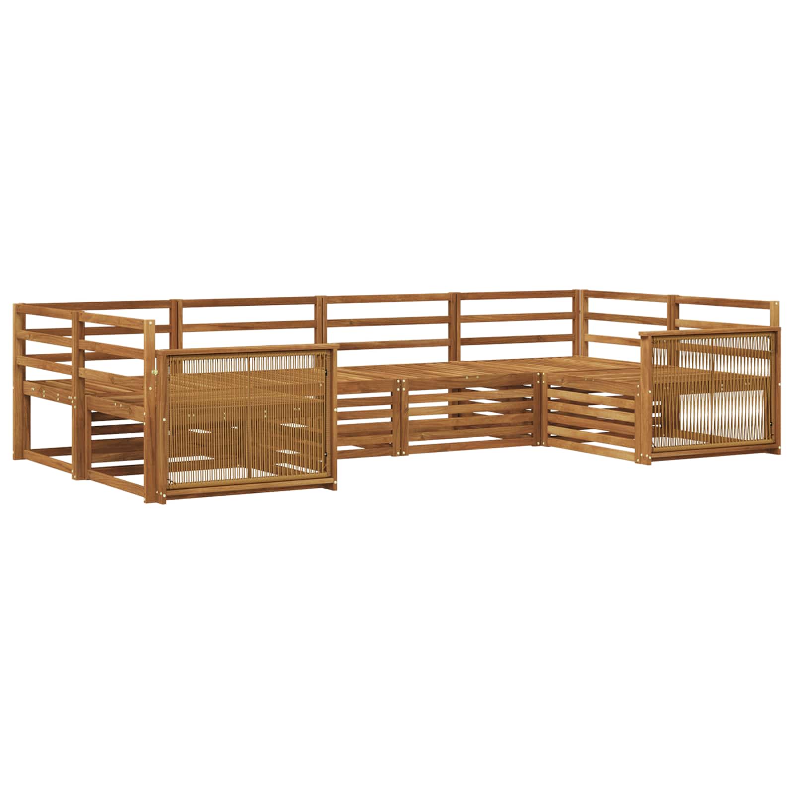 vidaXL Sofa-Sets 6 pcs Naturel Massief Acaciahout